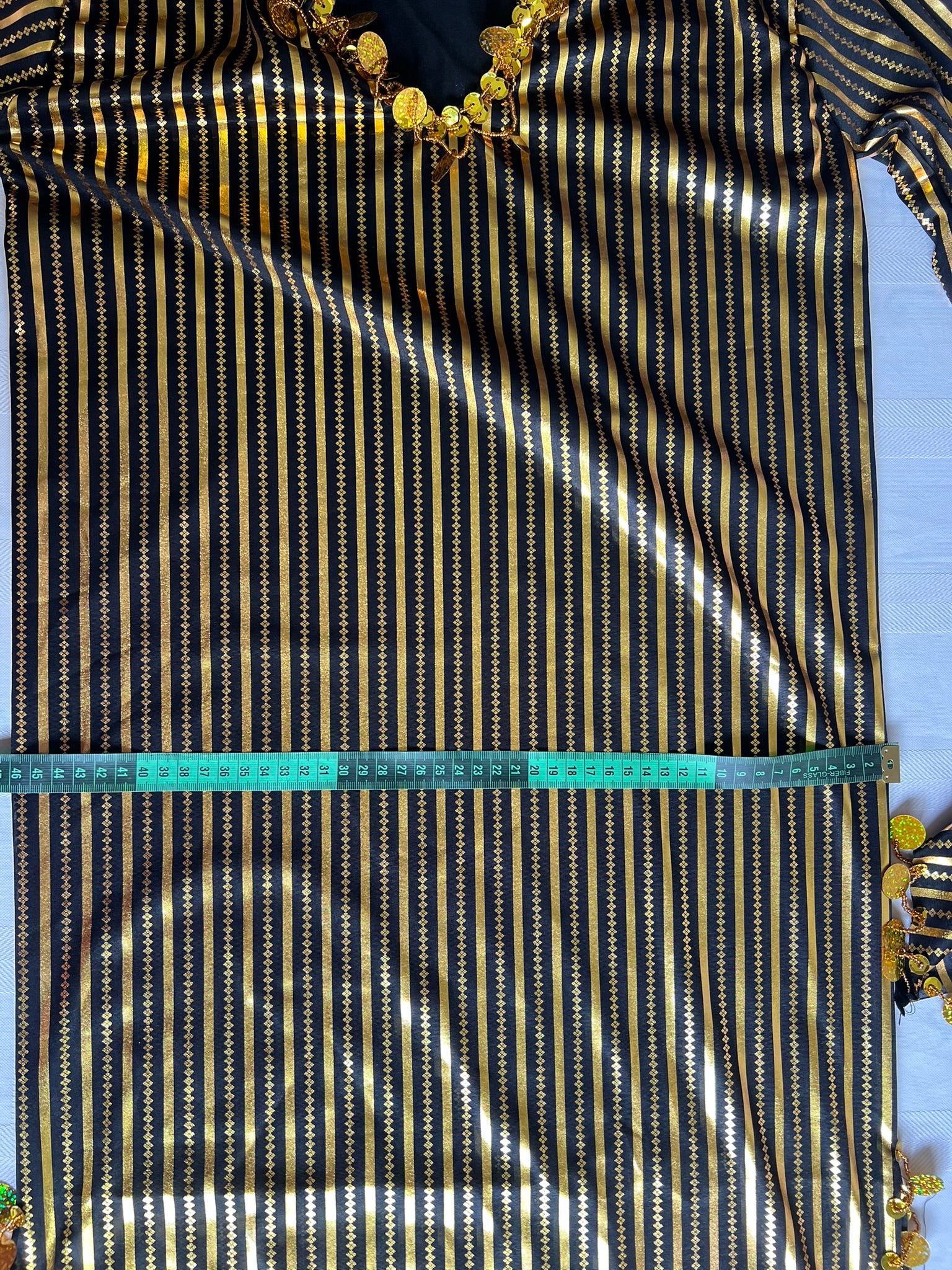 Saidi belly dance Galabia, Handmade belly dance dress with dancing hip scarf جلابية رقص شرقى صعيدى