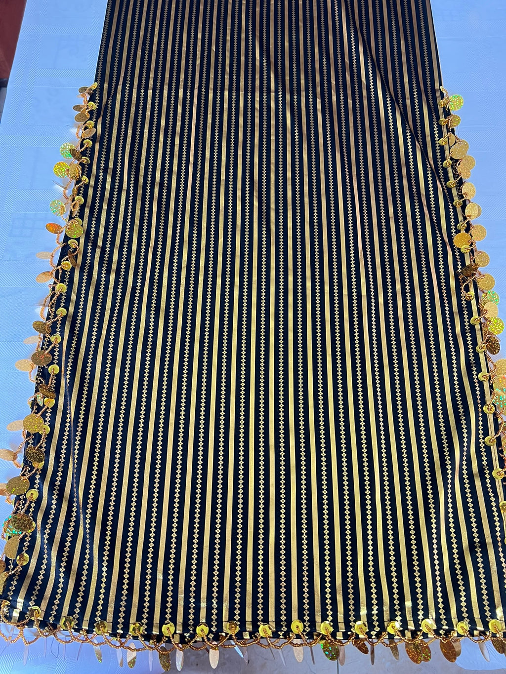 Saidi belly dance Galabia, Handmade belly dance dress with dancing hip scarf جلابية رقص شرقى صعيدى