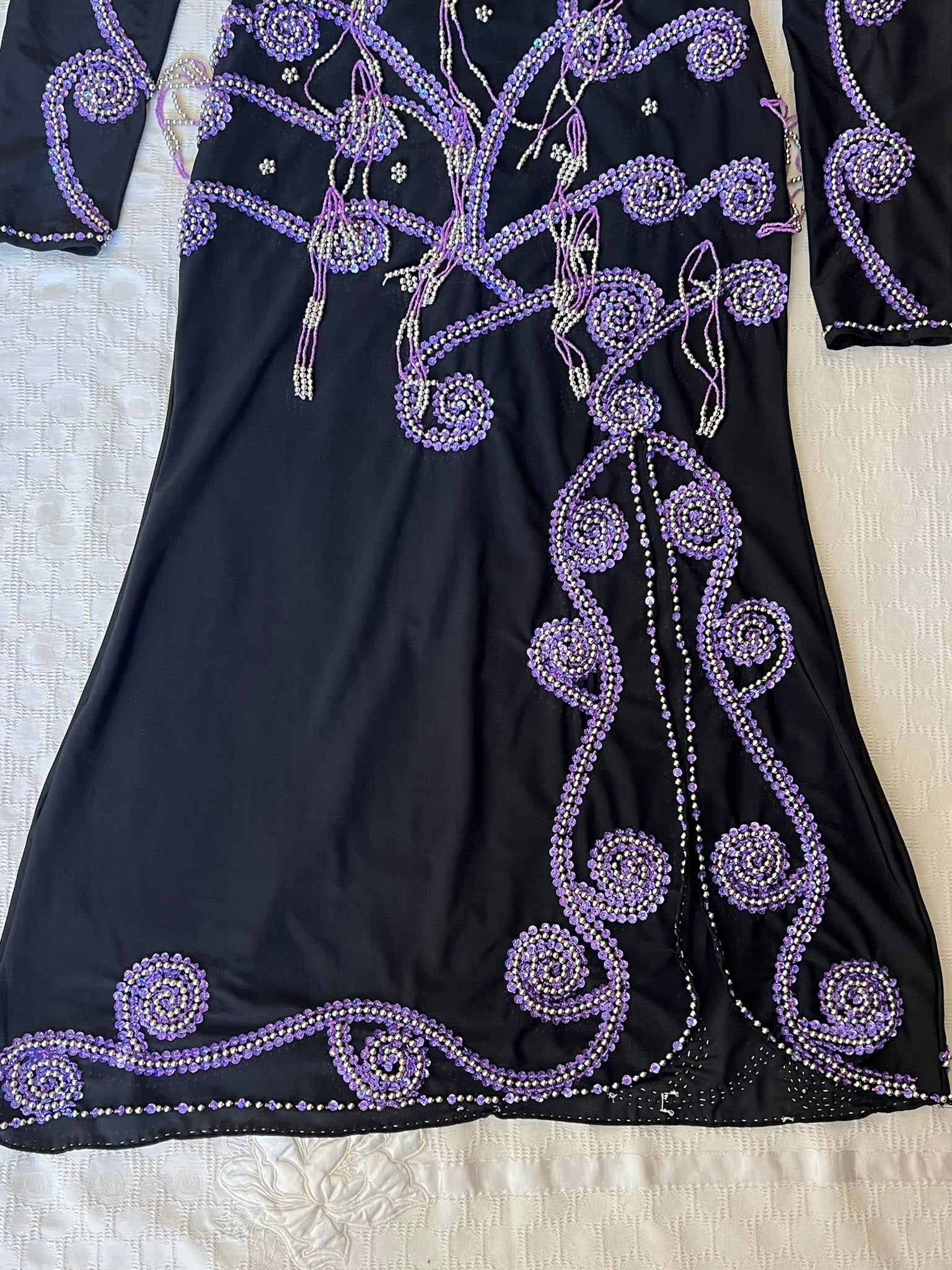 Professional Sexy Custom-Made Belly Dance Costume Belly Dancer one-piece Dress + Arm Pieces + Head piece, Handmade Embellished Dance outfit