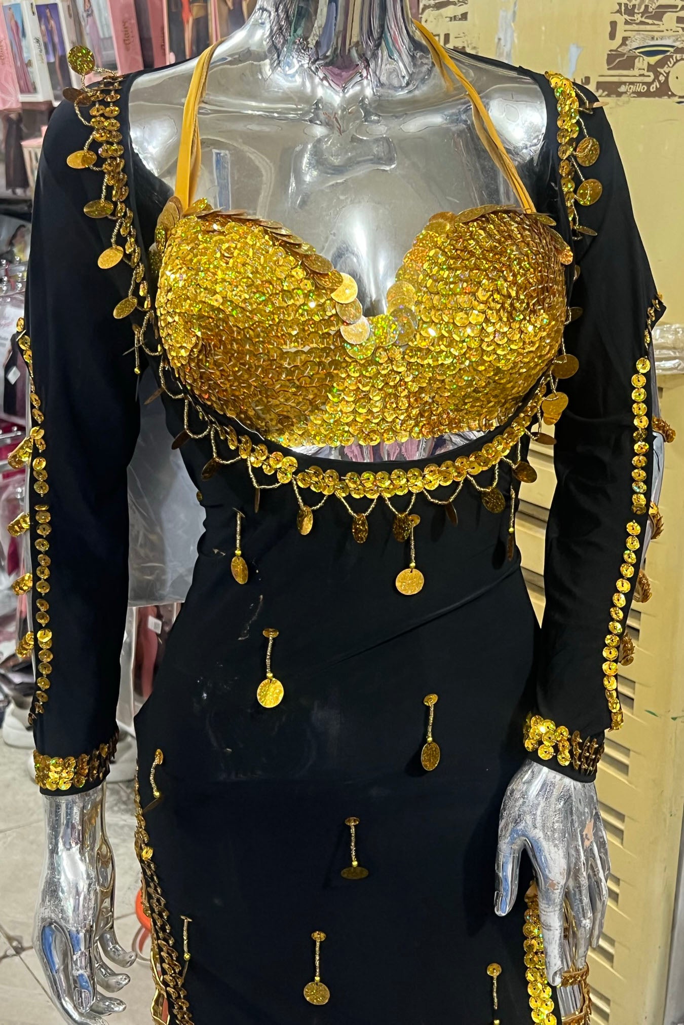 New Sexy Egyptian Belly Dance Costume Saidi Dress, Baladi Galabia, Fallahi Abaya