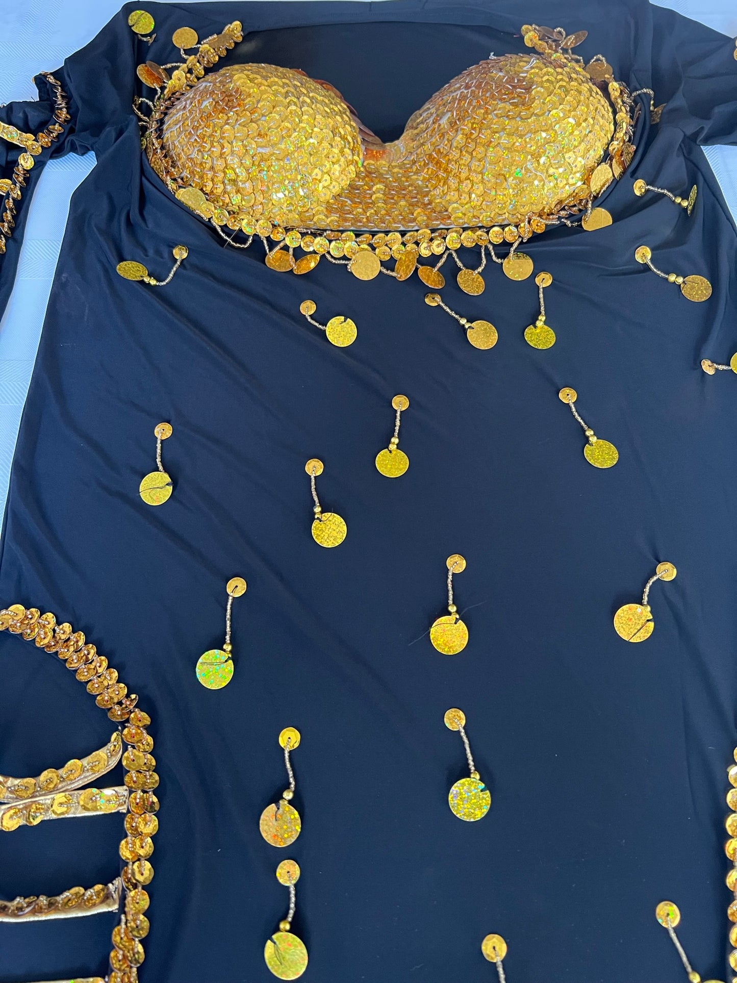 New Sexy Egyptian Belly Dance Costume Saidi Dress, Baladi Galabia, Fallahi Abaya