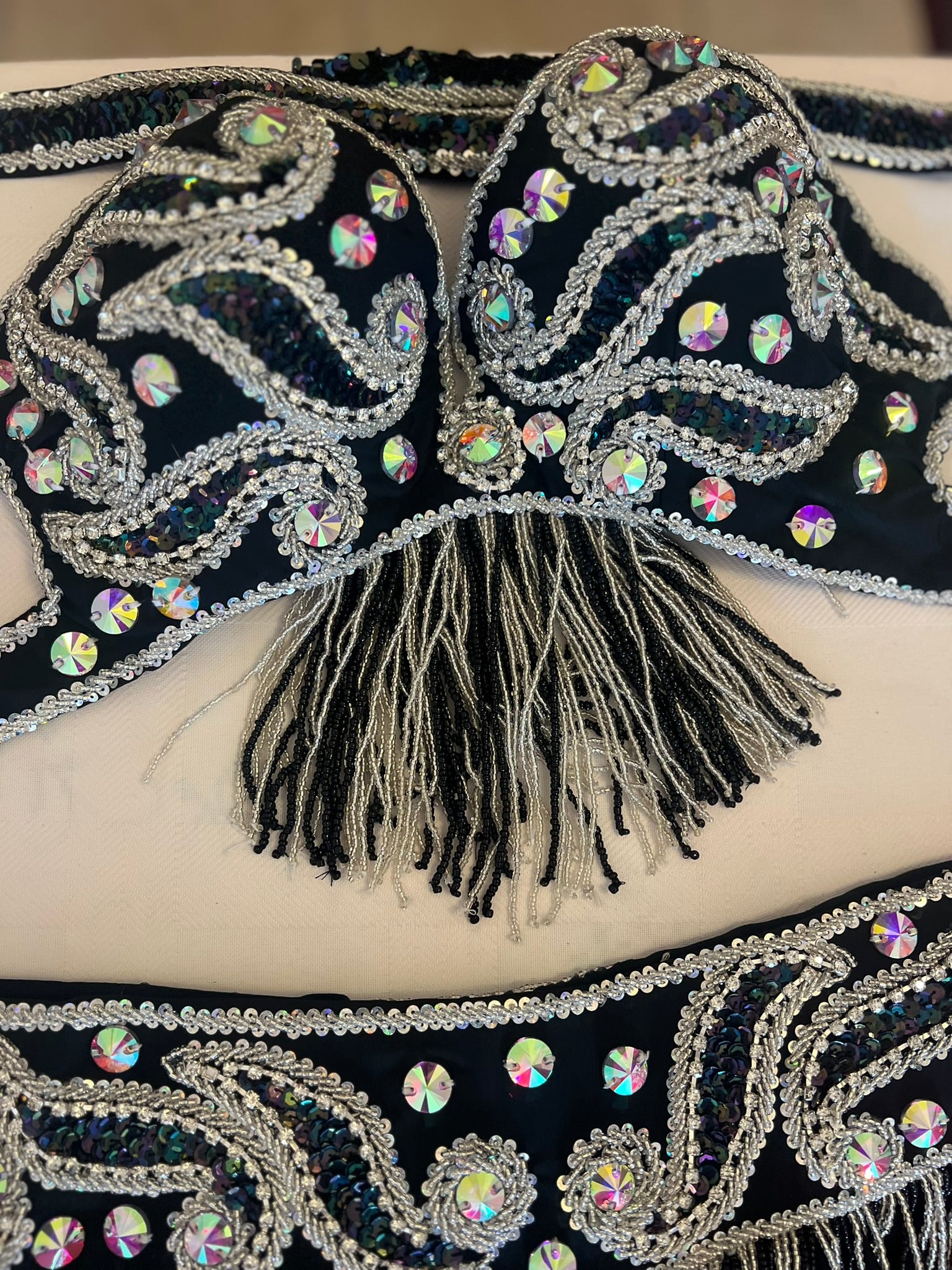 Professional belly dance costume/ Luxurious handmade belly dancer outfit
