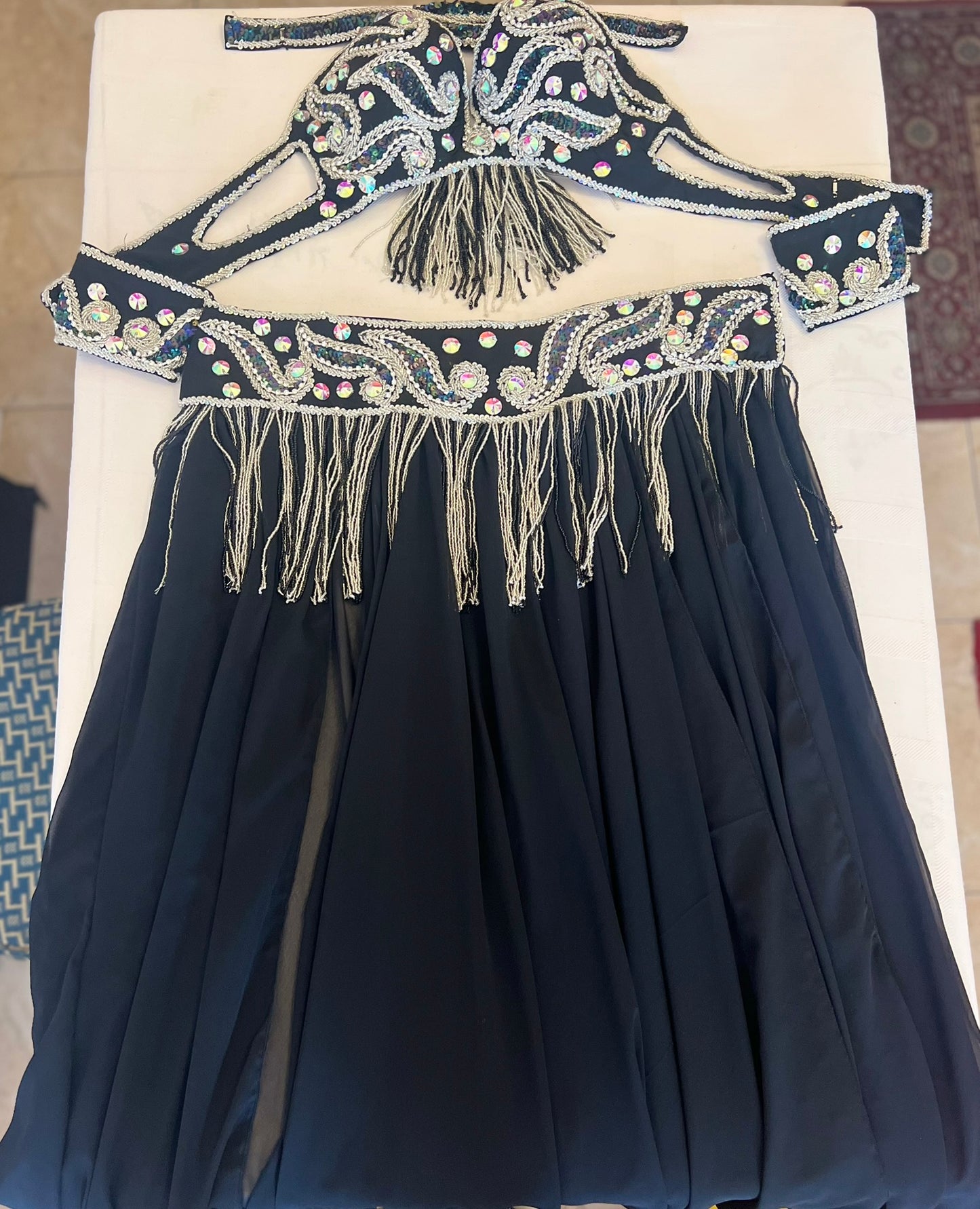 Professional belly dance costume/ Luxurious handmade belly dancer outfit