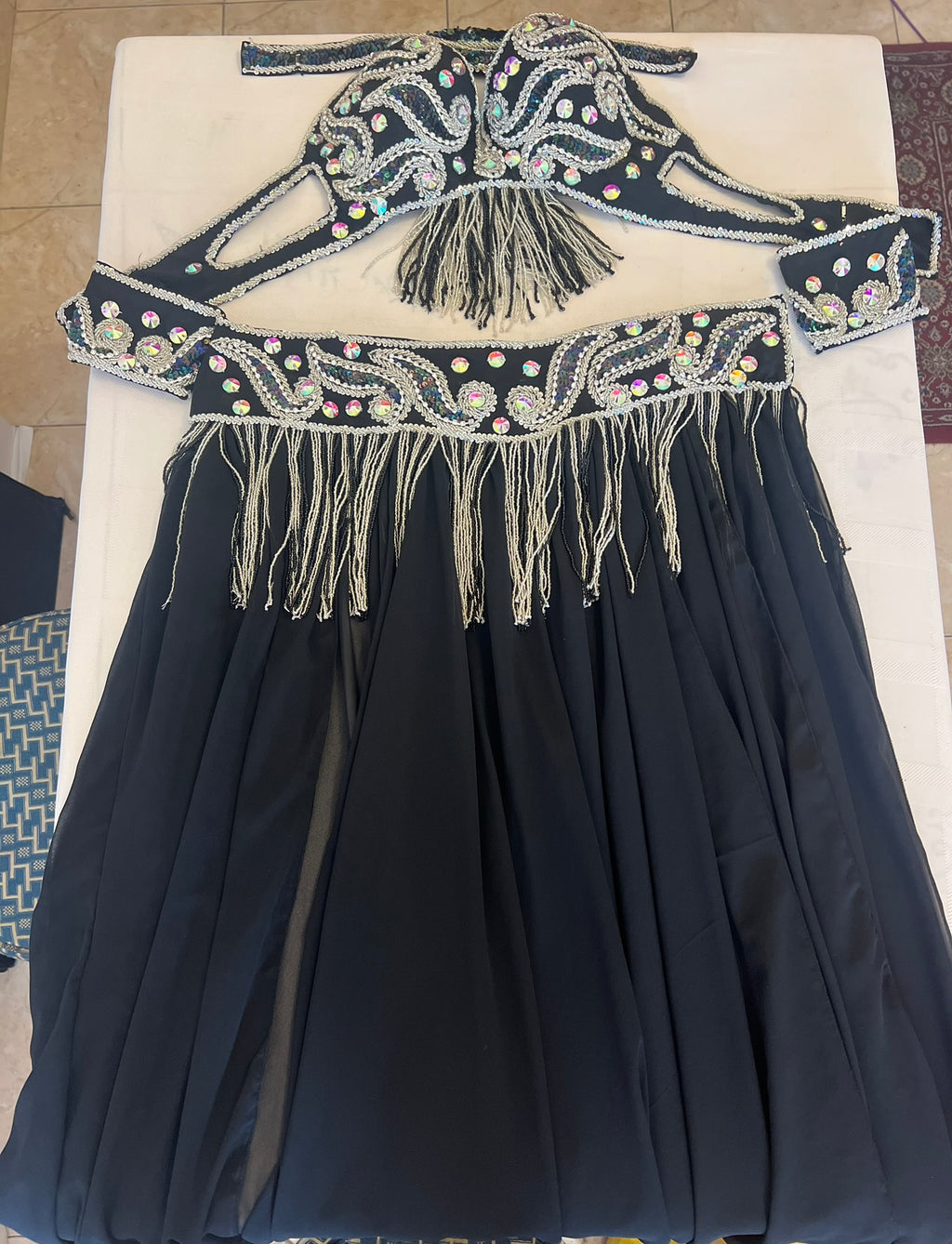 Professional belly dance costume/ Luxurious handmade belly dancer outfit
