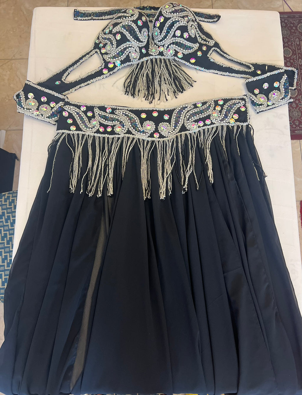 Professional belly dance costume/ Luxurious handmade belly dancer outfit