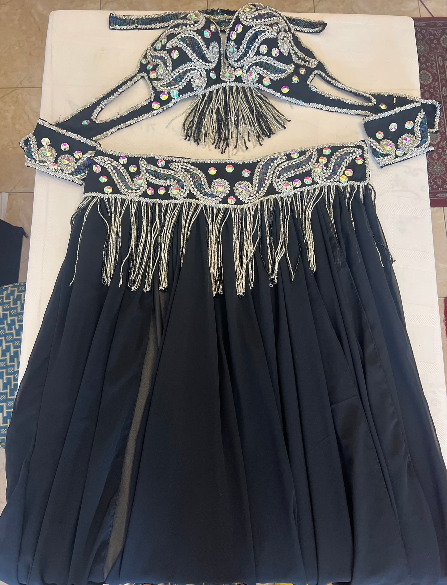 Professional belly dance costume/ Luxurious handmade belly dancer outfit