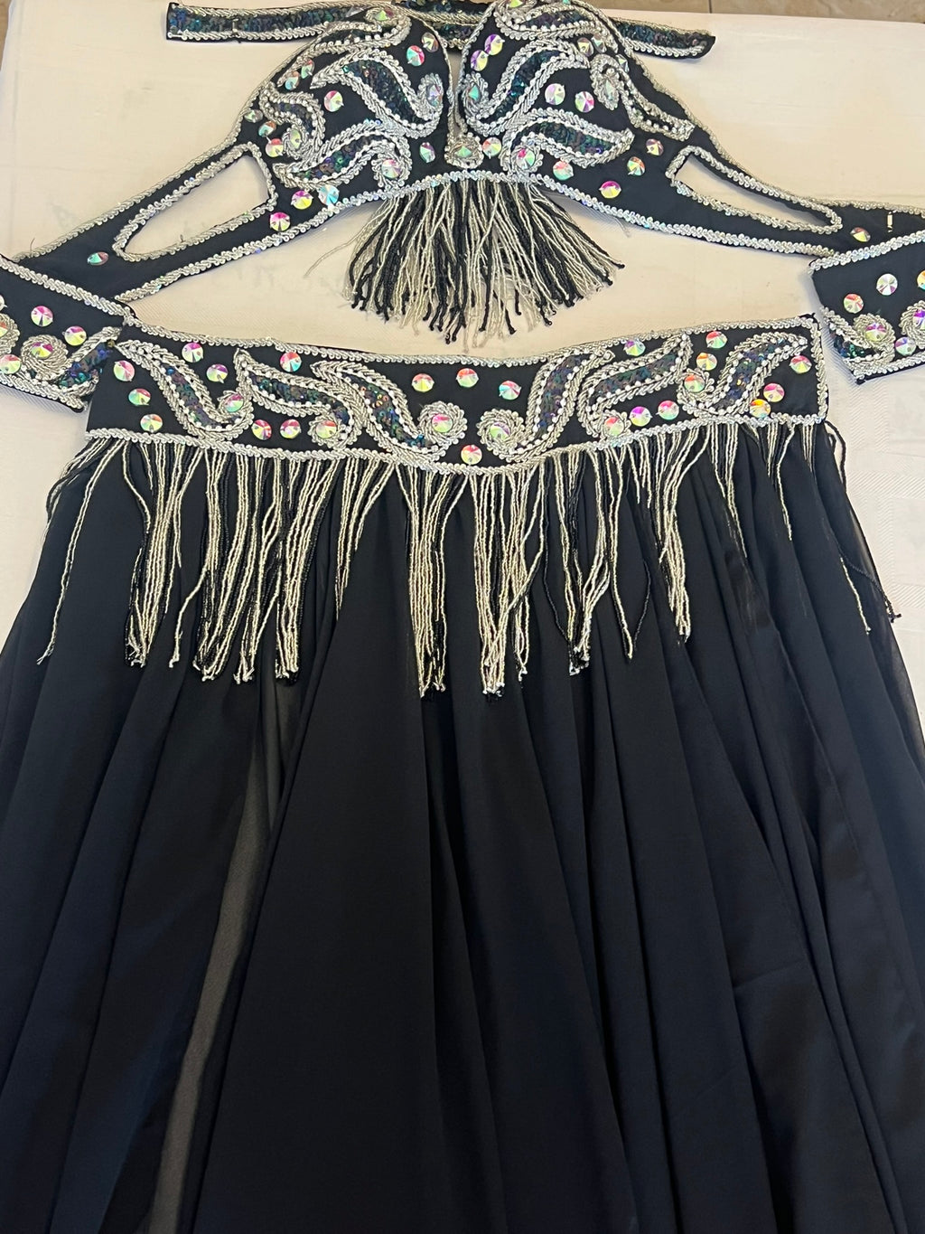 Professional belly dance costume/ Luxurious handmade belly dancer outfit