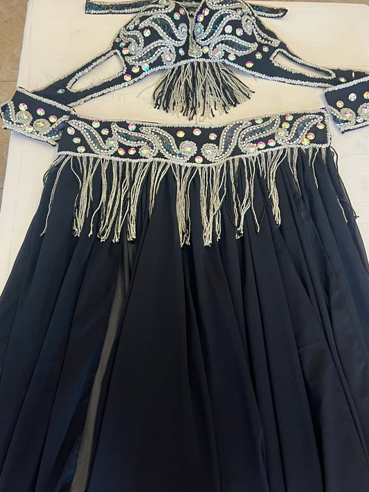 Professional belly dance costume/ Luxurious handmade belly dancer outfit
