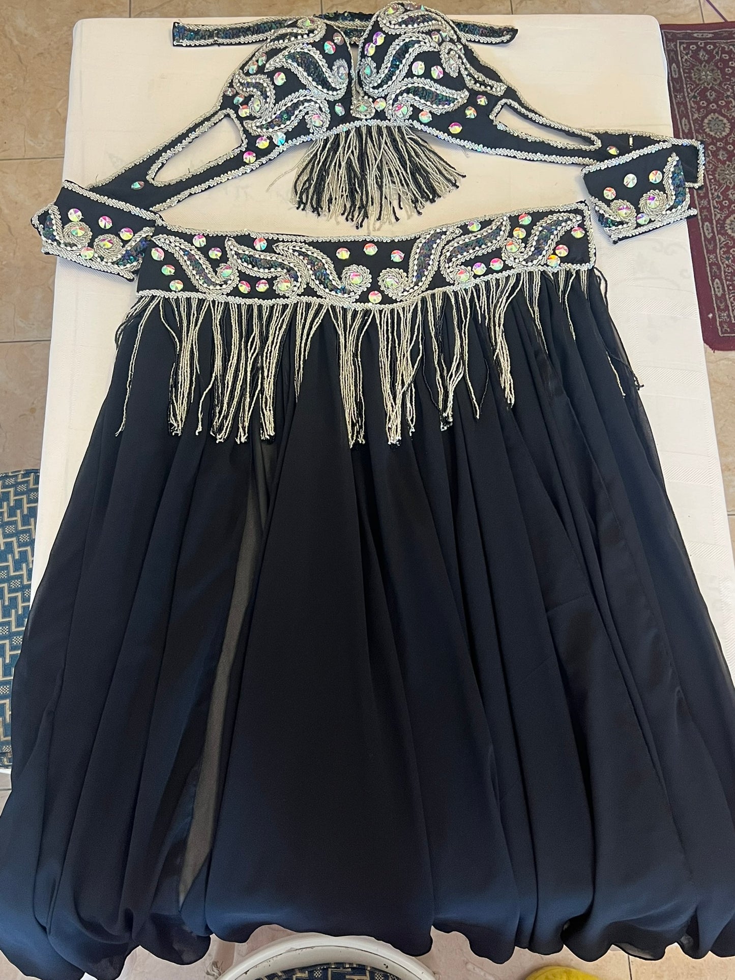 Professional belly dance costume/ Luxurious handmade belly dancer outfit