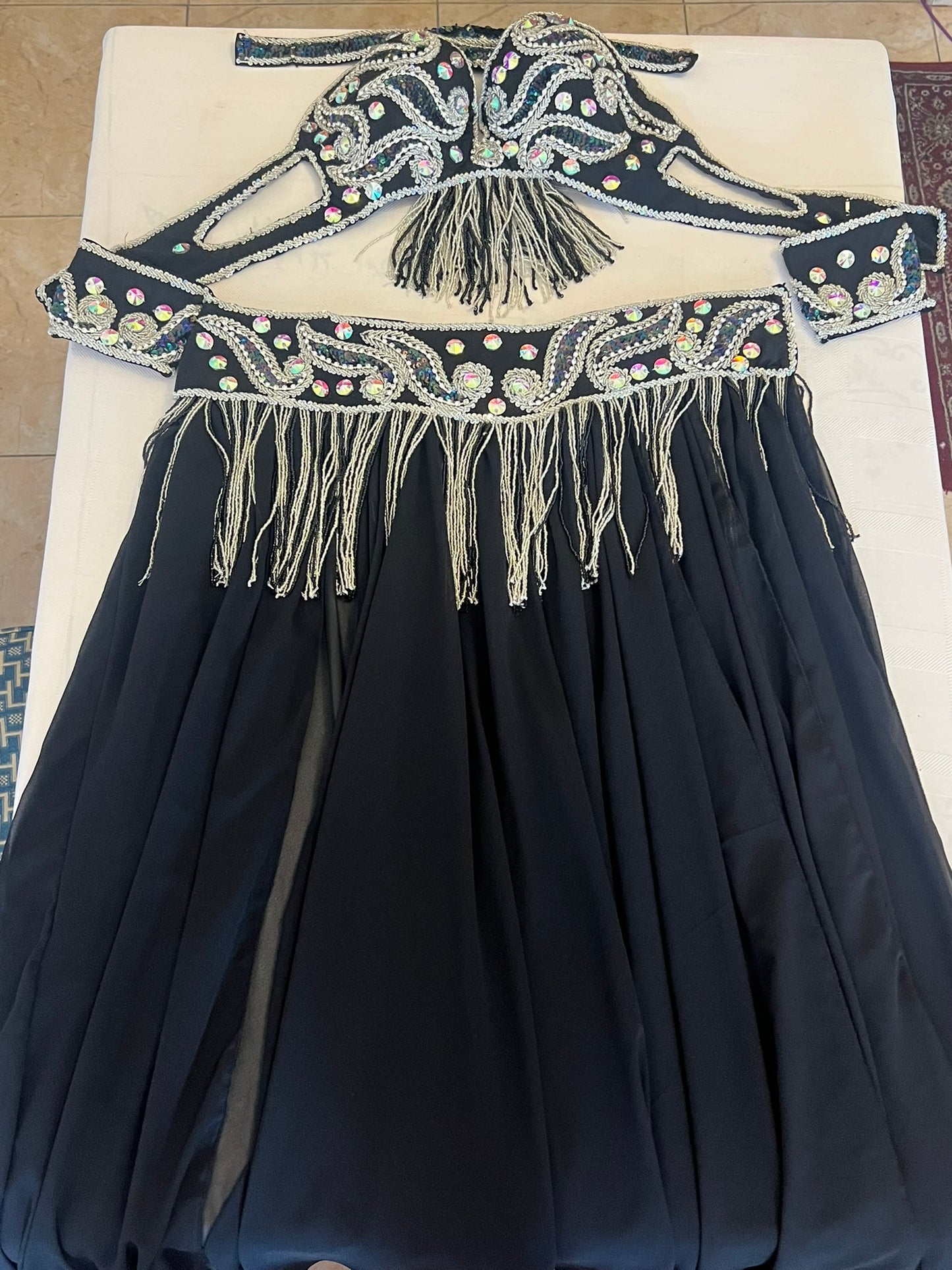 Professional belly dance costume/ Luxurious handmade belly dancer outfit