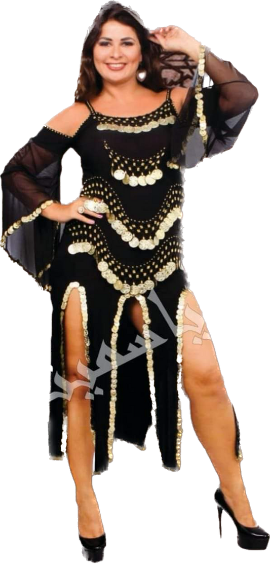 Egyptian Belly Dance Dress, Saidi Costume, Baladi Galabia, Fallahi Abaya, Kaftan