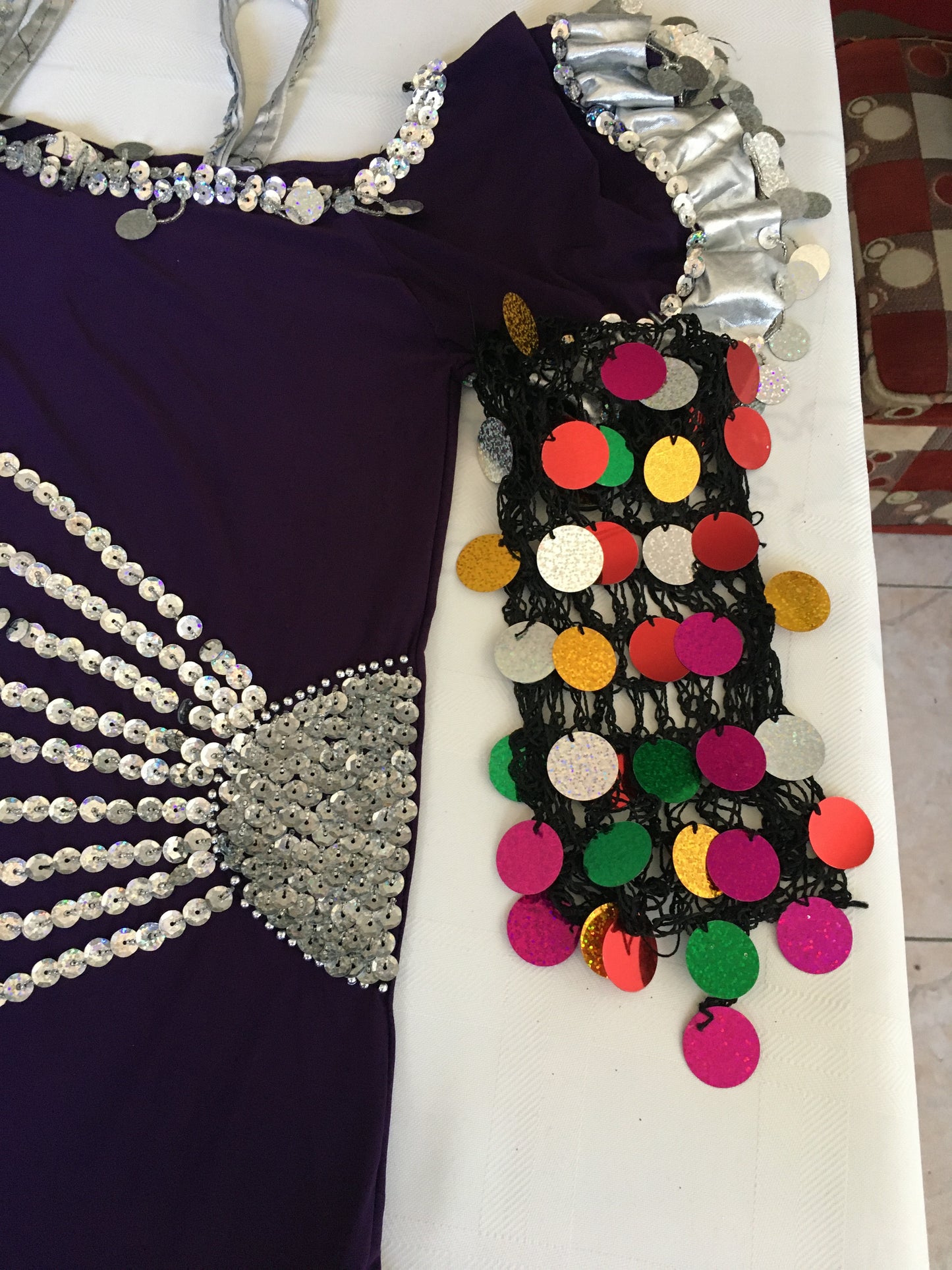 Egyptian Belly Dance Dress Iskandaryan Costume, Galabia, Fallahi, Melaya dress جلابية رقص شرقى اسكندرانى