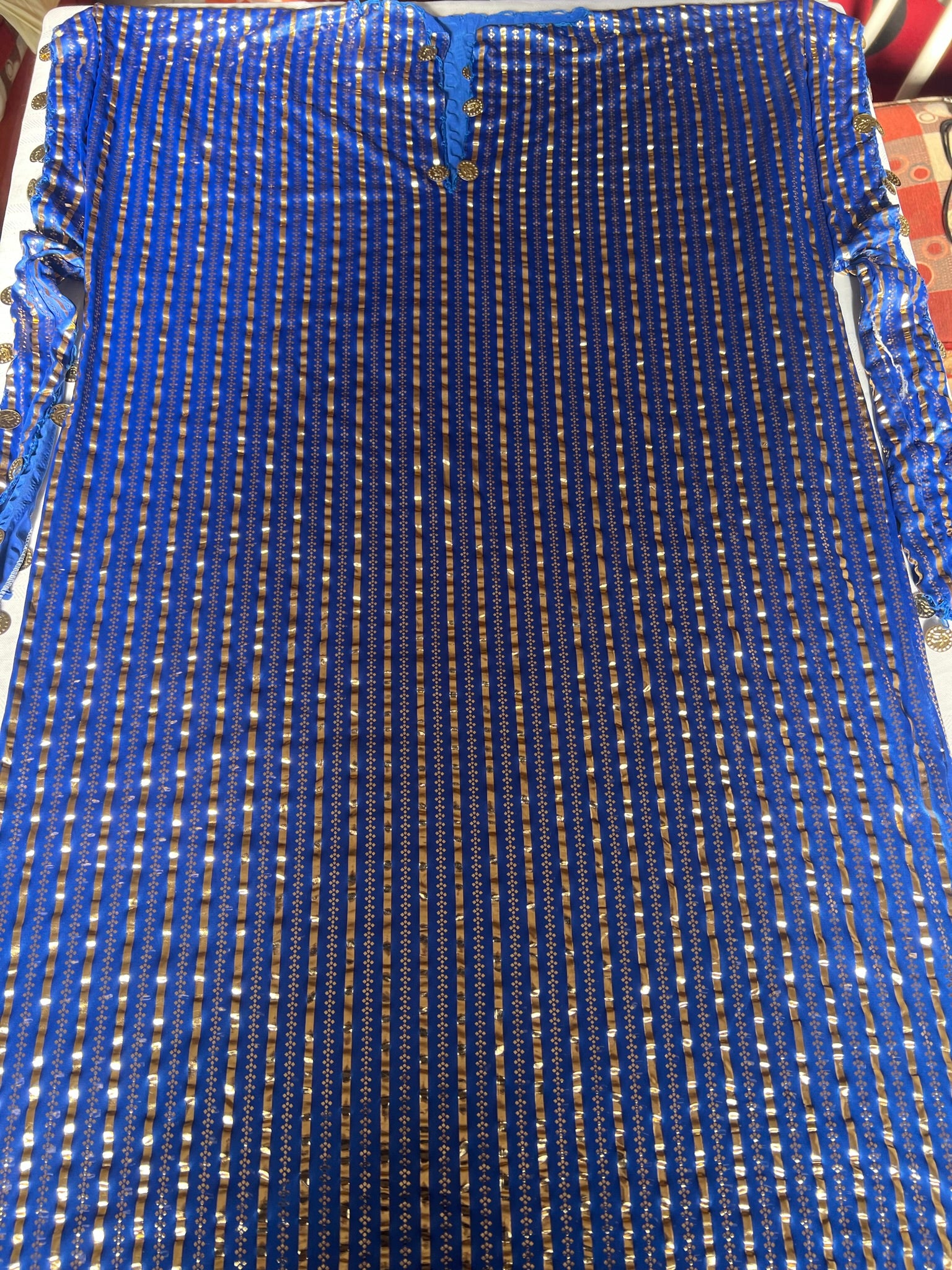 Egyptian belly dance XL - XXL dress, Nancy style striped oriental dancing abaya جلابية رقص شرقى