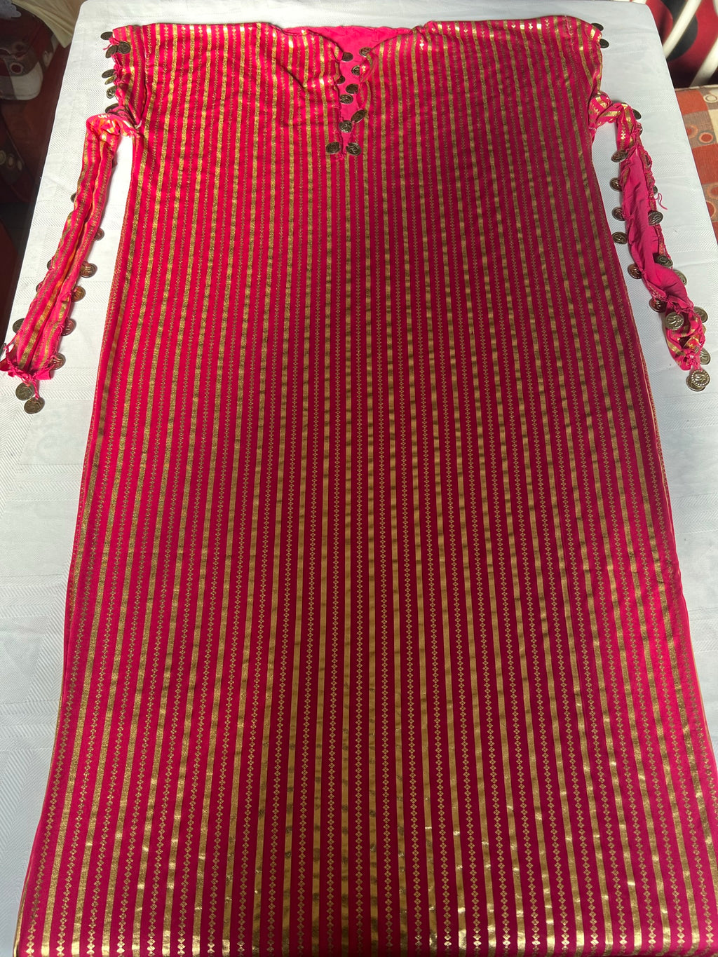 Egyptian belly dance XL - XXL dress, Nancy style striped oriental dancing abaya جلابية رقص شرقى