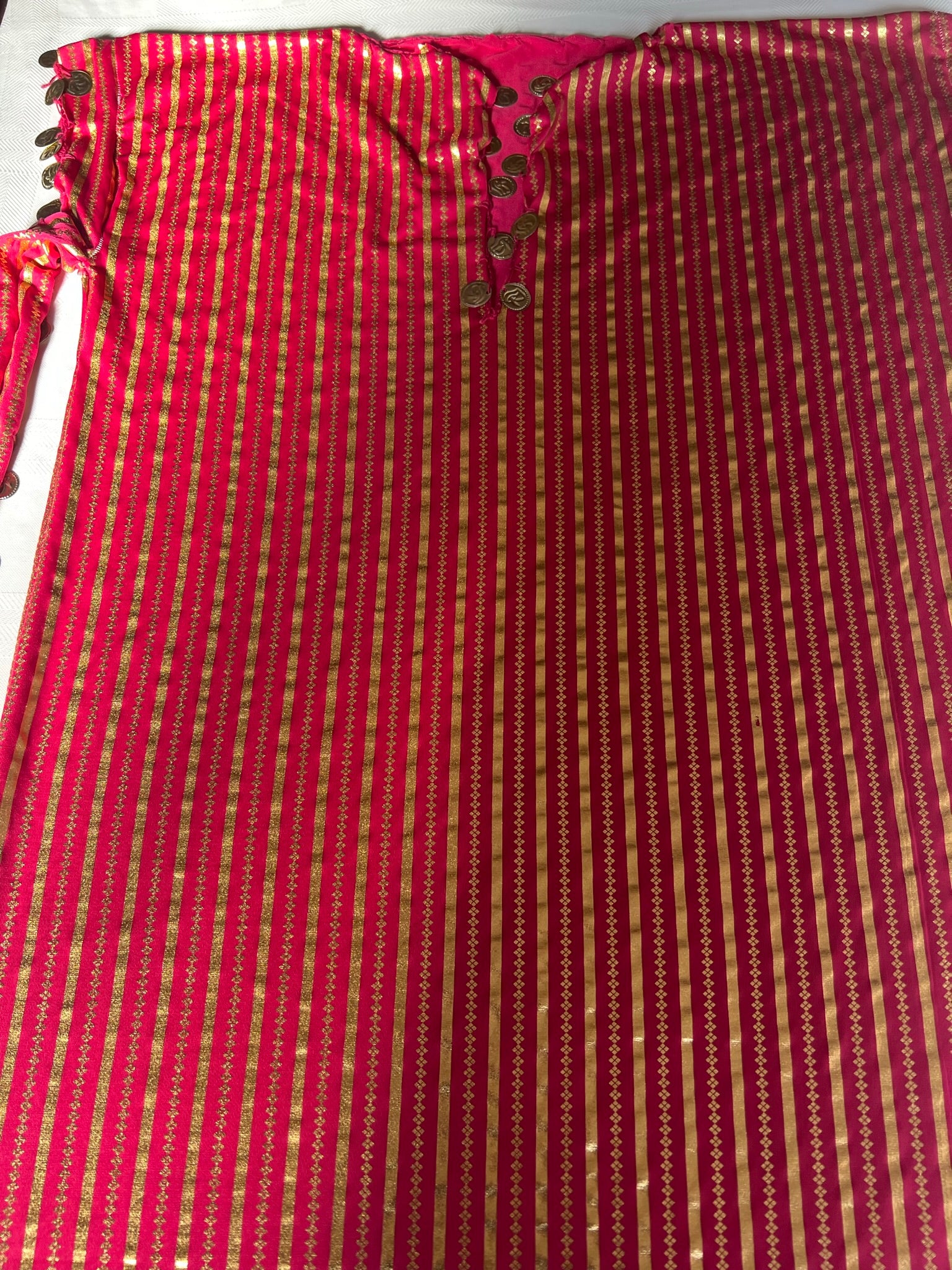 Egyptian belly dance XL - XXL dress, Nancy style striped oriental dancing abaya جلابية رقص شرقى