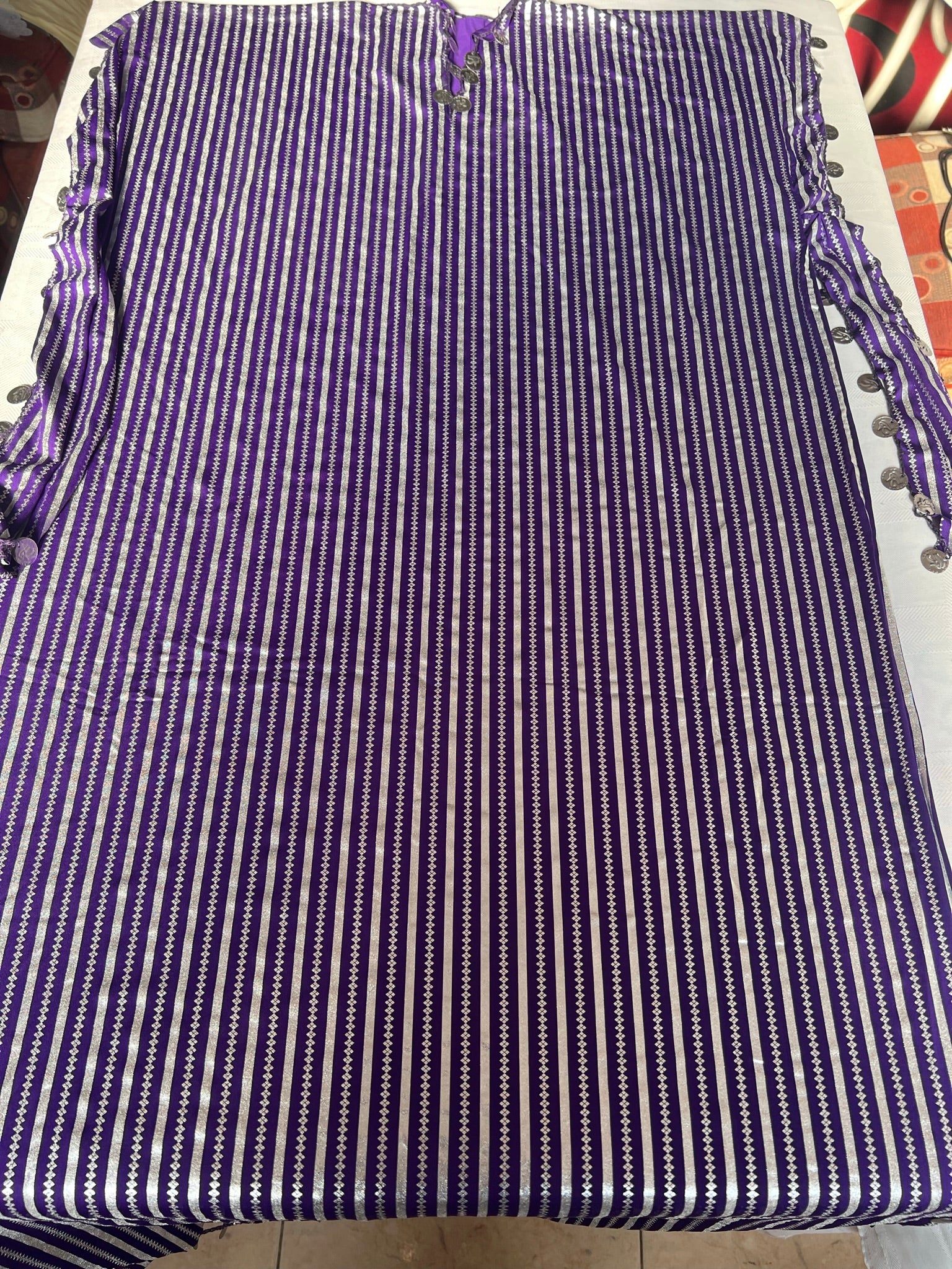 Egyptian belly dance XL - XXL dress, Nancy style striped oriental dancing abaya جلابية رقص شرقى