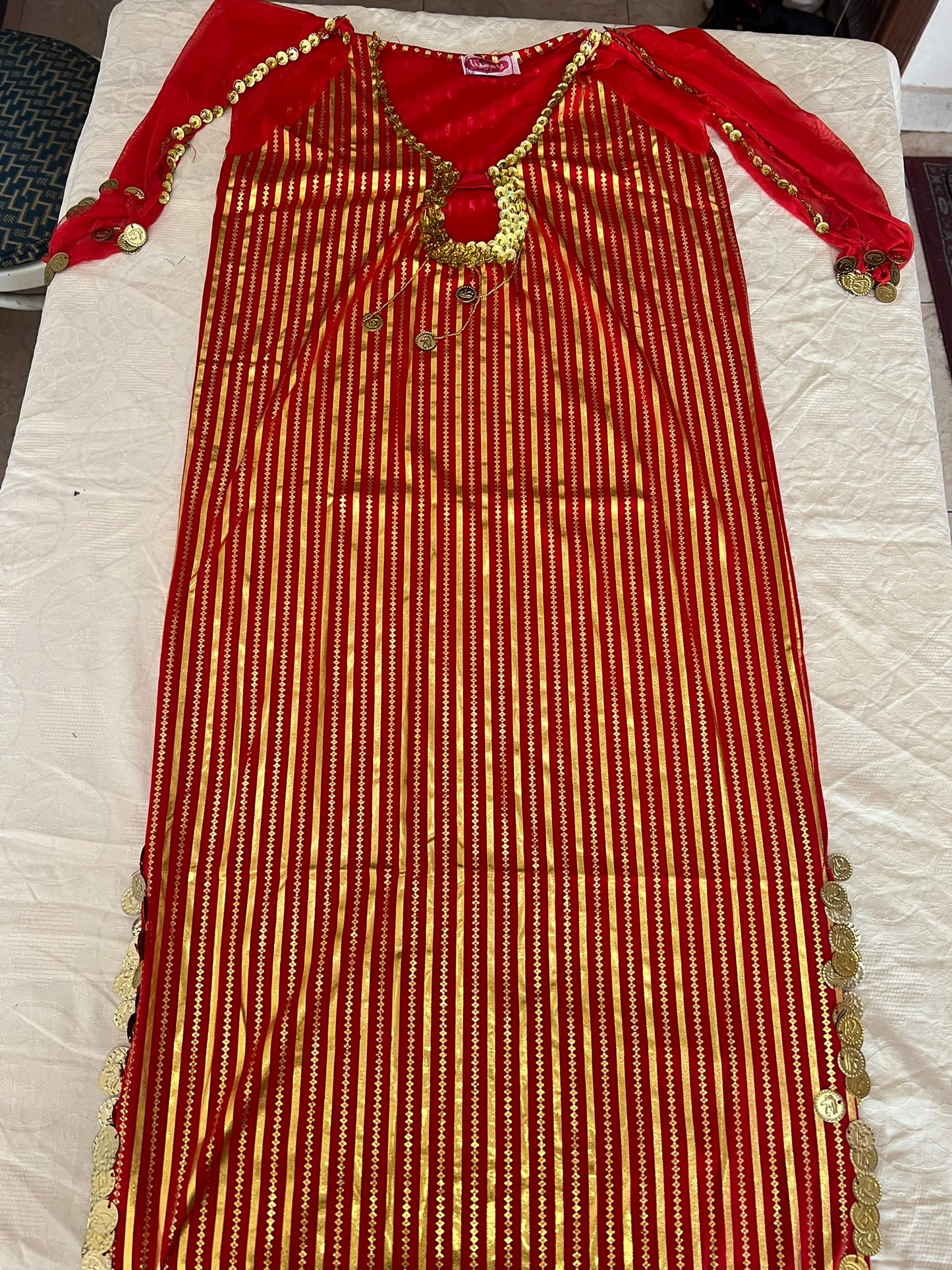 Egyptian Sexy belly dance dress, Fallahi style oriental dance galabia, handmade