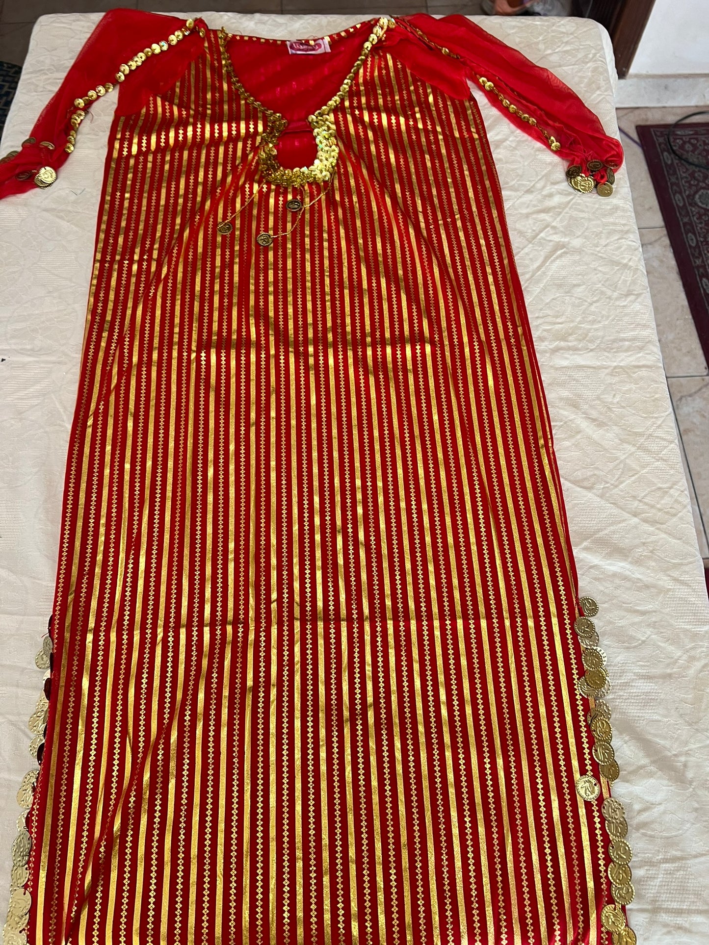 Egyptian Sexy belly dance dress, Fallahi style oriental dance galabia, handmade