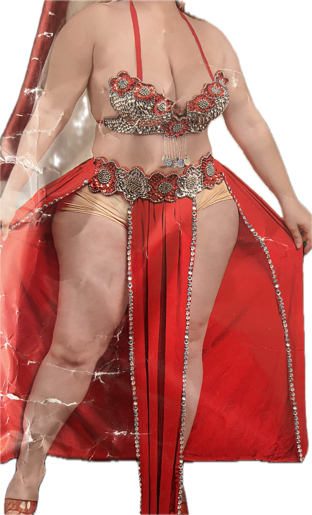 Sexy belly dance costume, one size dancing belt, skirt and bra بدلة رقص شرقى