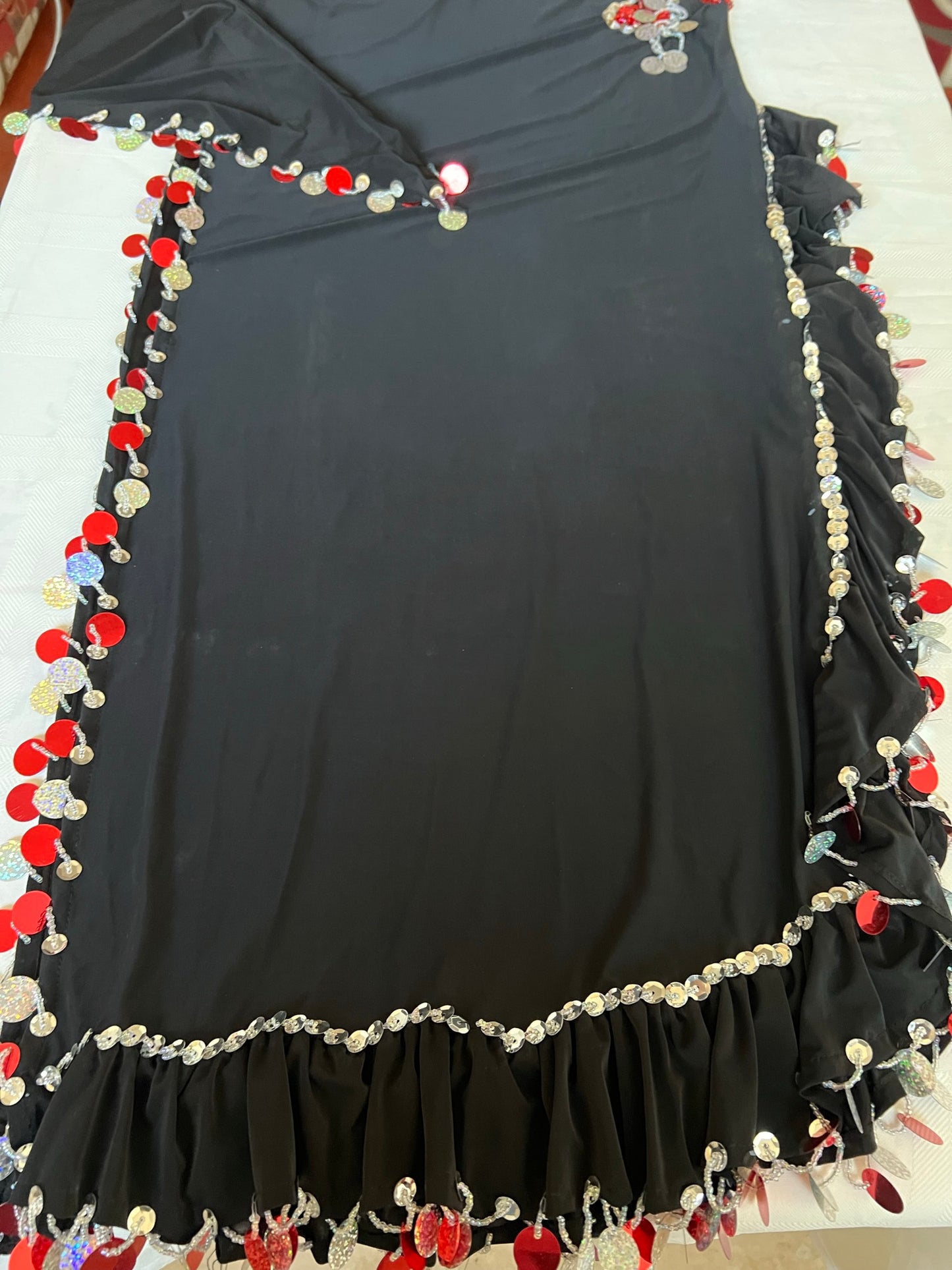 Egyptian Oriental Belly Dance Dress, with bra included, BELLYDANCE outfit, handmade embellished belly dance set, one size.