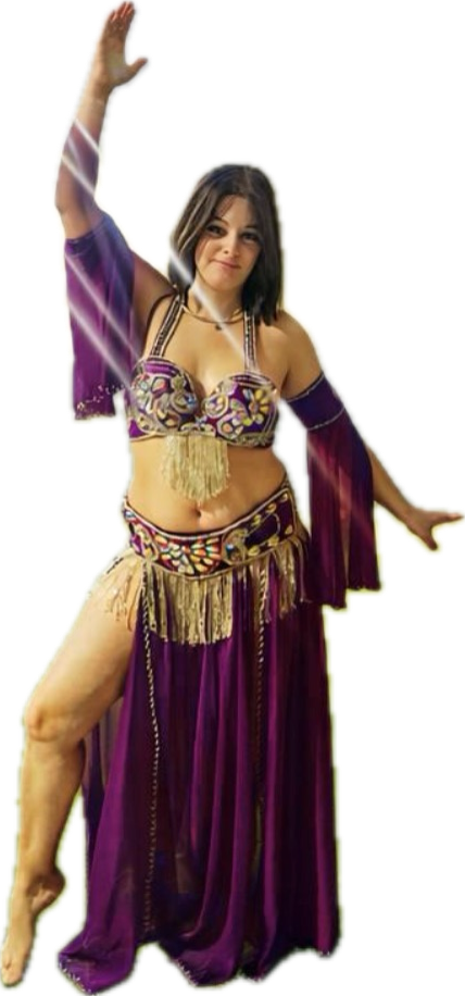 Luxurious premium quality elegant purple Professional belly dance costume/ custom-made