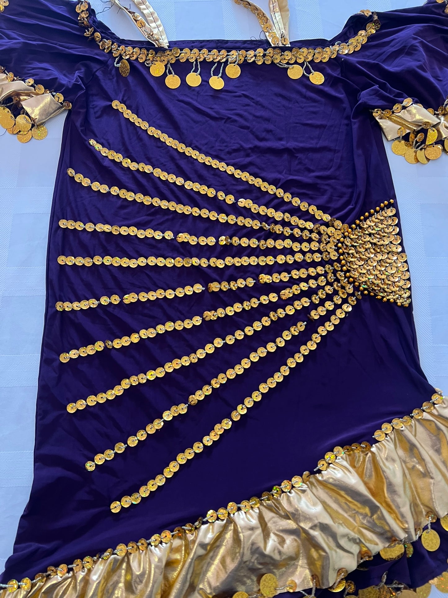 Ägyptisches Bauchtanzkleid, Iskandaryan-Kostüm, Galabia-, Fallahi-, Melaya-Kleid 