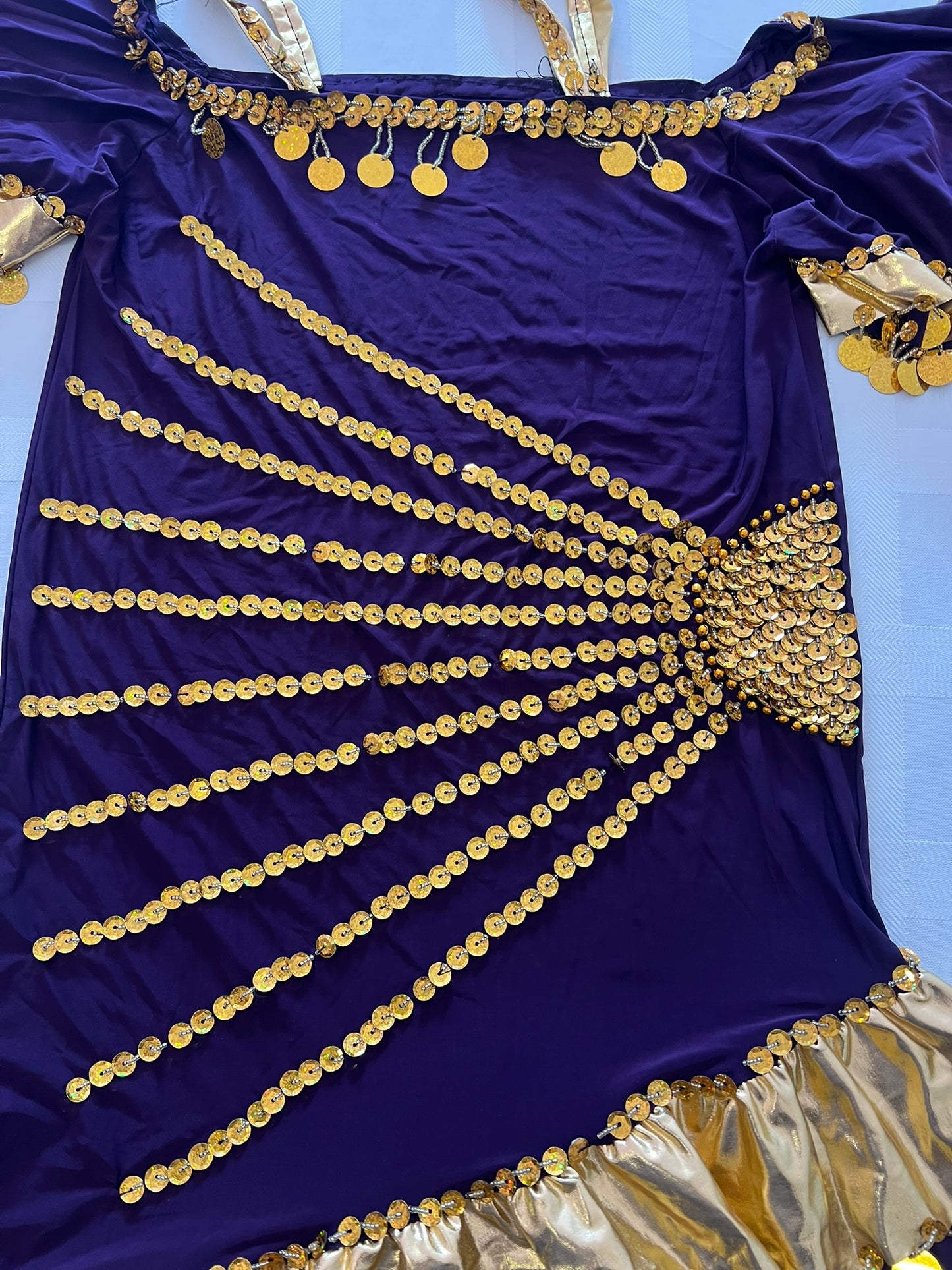 Ägyptisches Bauchtanzkleid, Iskandaryan-Kostüm, Galabia-, Fallahi-, Melaya-Kleid 