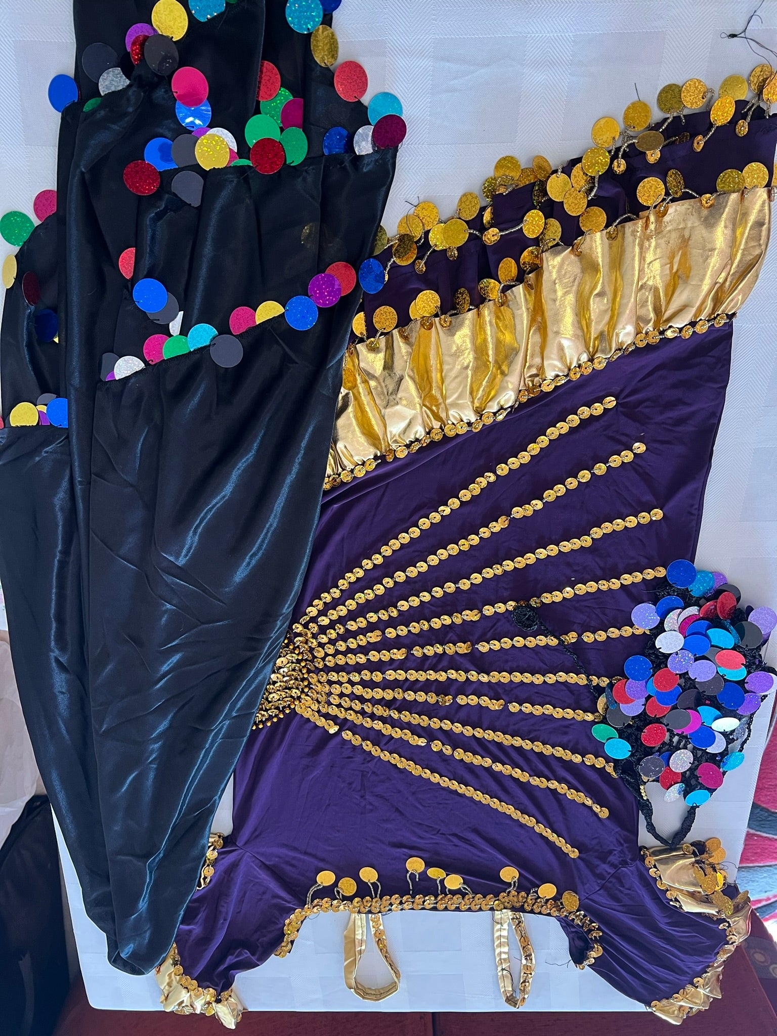 Egyptian Belly Dance Dress Iskandaryan Costume, Galabia, Fallahi, Melaya dress جلابية رقص شرقى اسكندرانى
