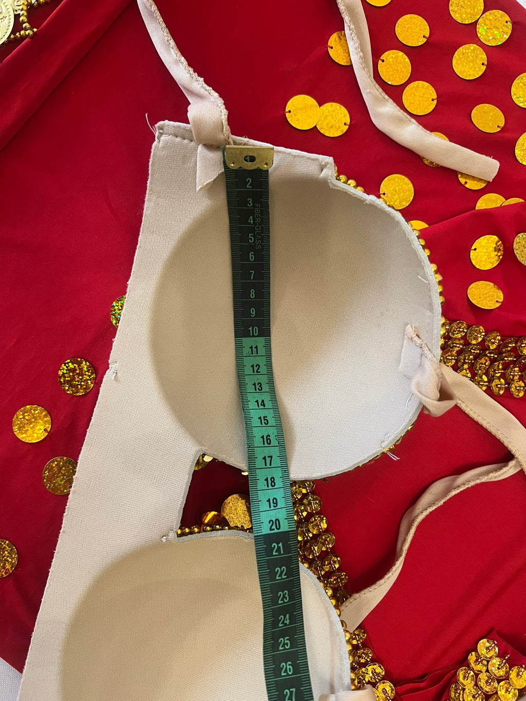 Elegant Egyptian Belly Dance Costume – Saidi Galabia with Bra, Hip Scarf & Headpiece