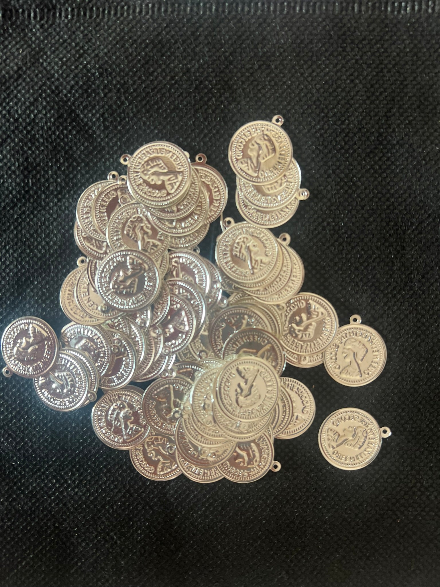 Large Round Metal Sequins, 20mm Silver, Hand-Sewn Embellishments