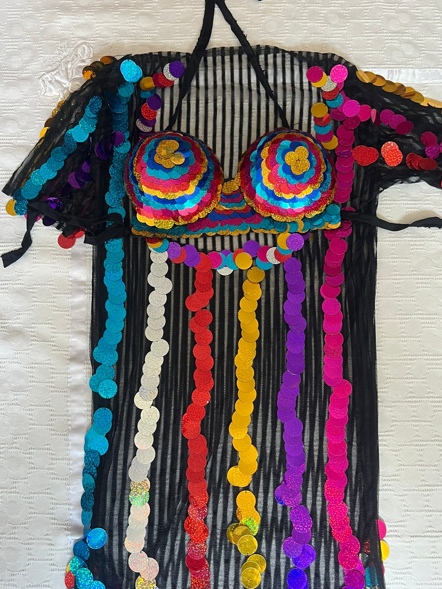 Authentic Egyptian Belly Dance Galabia – Handmade Folklore Costume with Oriental Embroidery