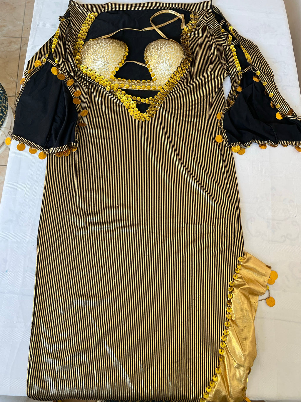 Ägyptisches neues Bauchtanzkleid, Saidi Bauchtanzkostüm, Einheitsgröße mit Körbchengröße B