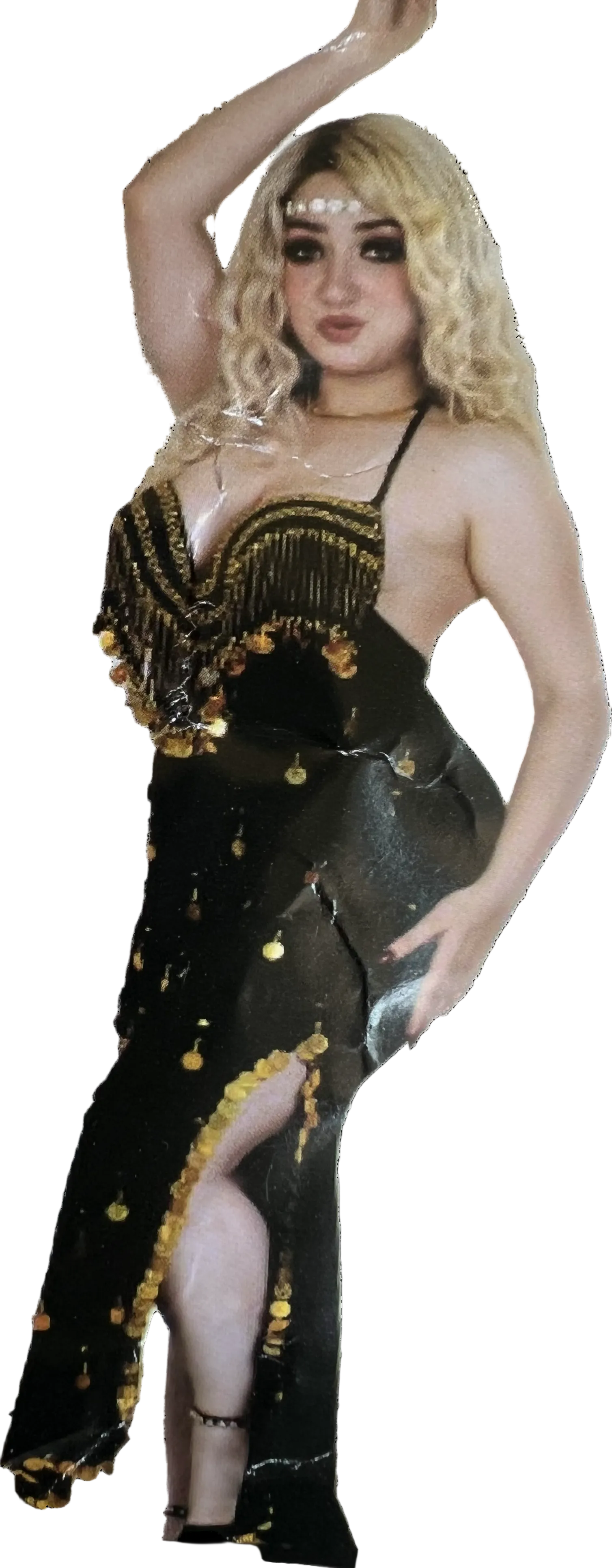 Ägyptisches Sexy Bauchtanzkostüm, handgemachtes besticktes Bauchtanzkleid in Einheitsgröße 
