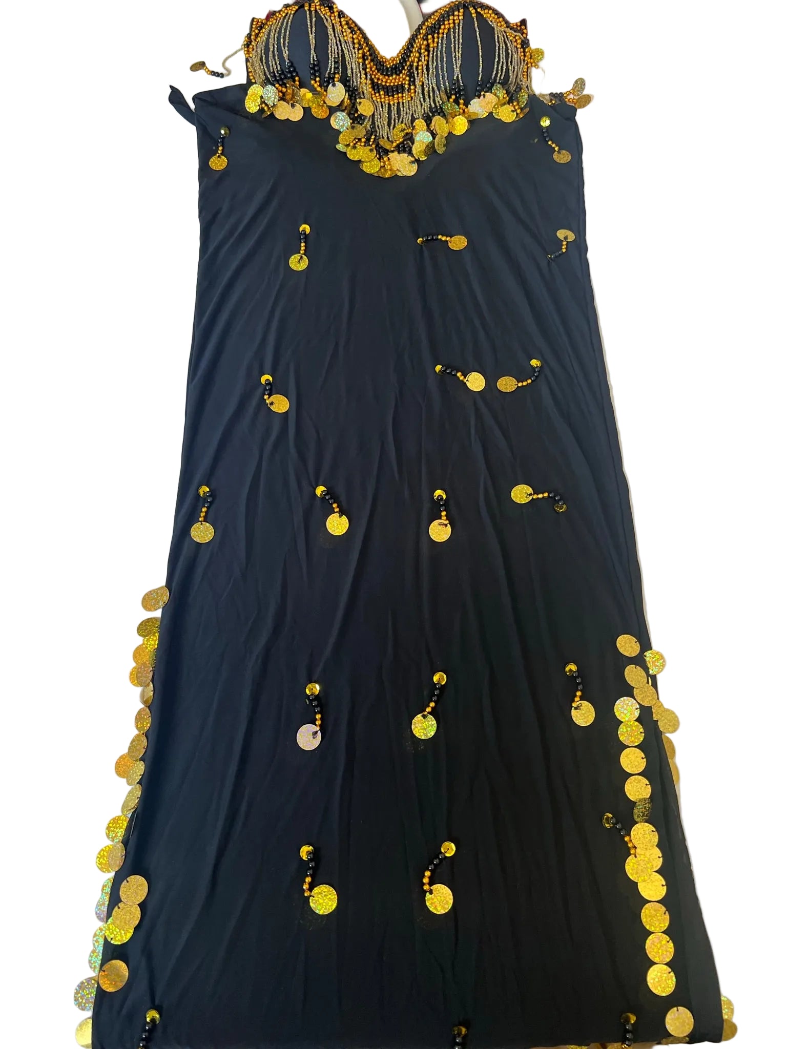 Ägyptisches Sexy Bauchtanzkostüm, handgemachtes besticktes Bauchtanzkleid in Einheitsgröße 