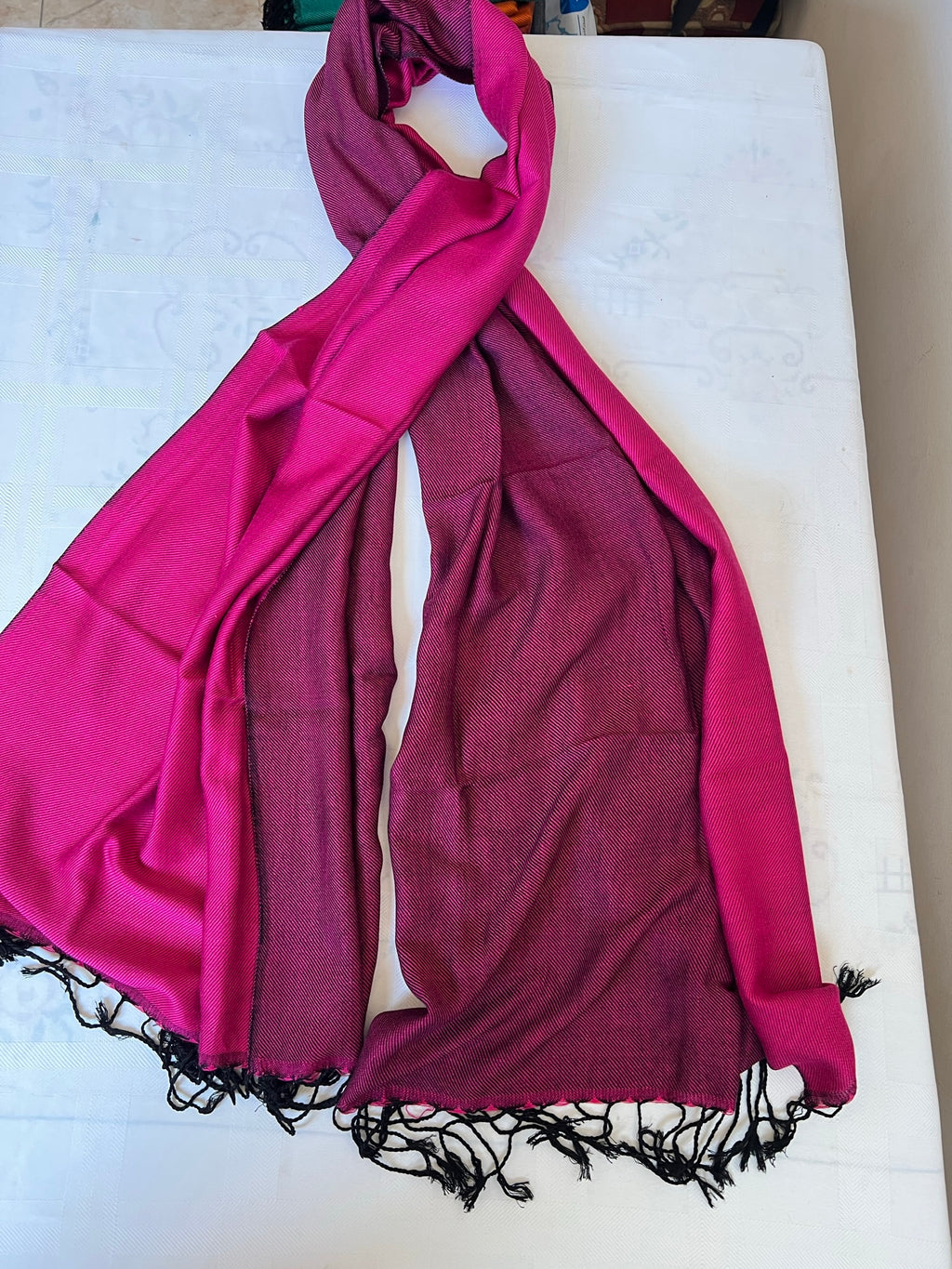 Egyptian Handmade Rectangular Shawl / Scarf for Both Men and Women, high quality Cotton blend handmade fabric, 200 cm length X 60 cm width