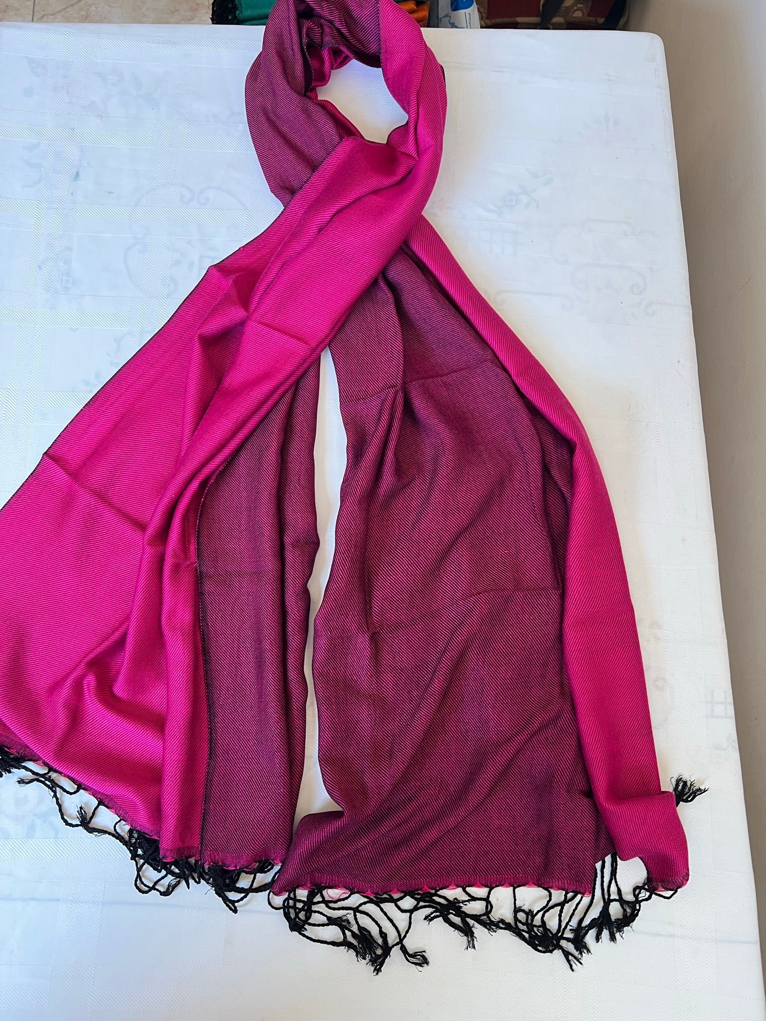 Egyptian Handmade Rectangular Shawl / Scarf for Both Men and Women, high quality Cotton blend handmade fabric, 200 cm length X 60 cm width