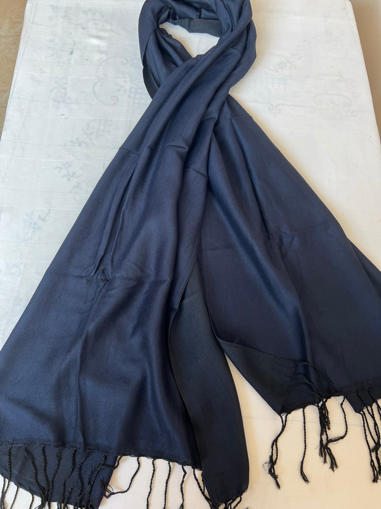 Egyptian Handmade Rectangular Shawl / Scarf for Both Men and Women, high quality Cotton blend handmade fabric, 200 cm length X 60 cm width