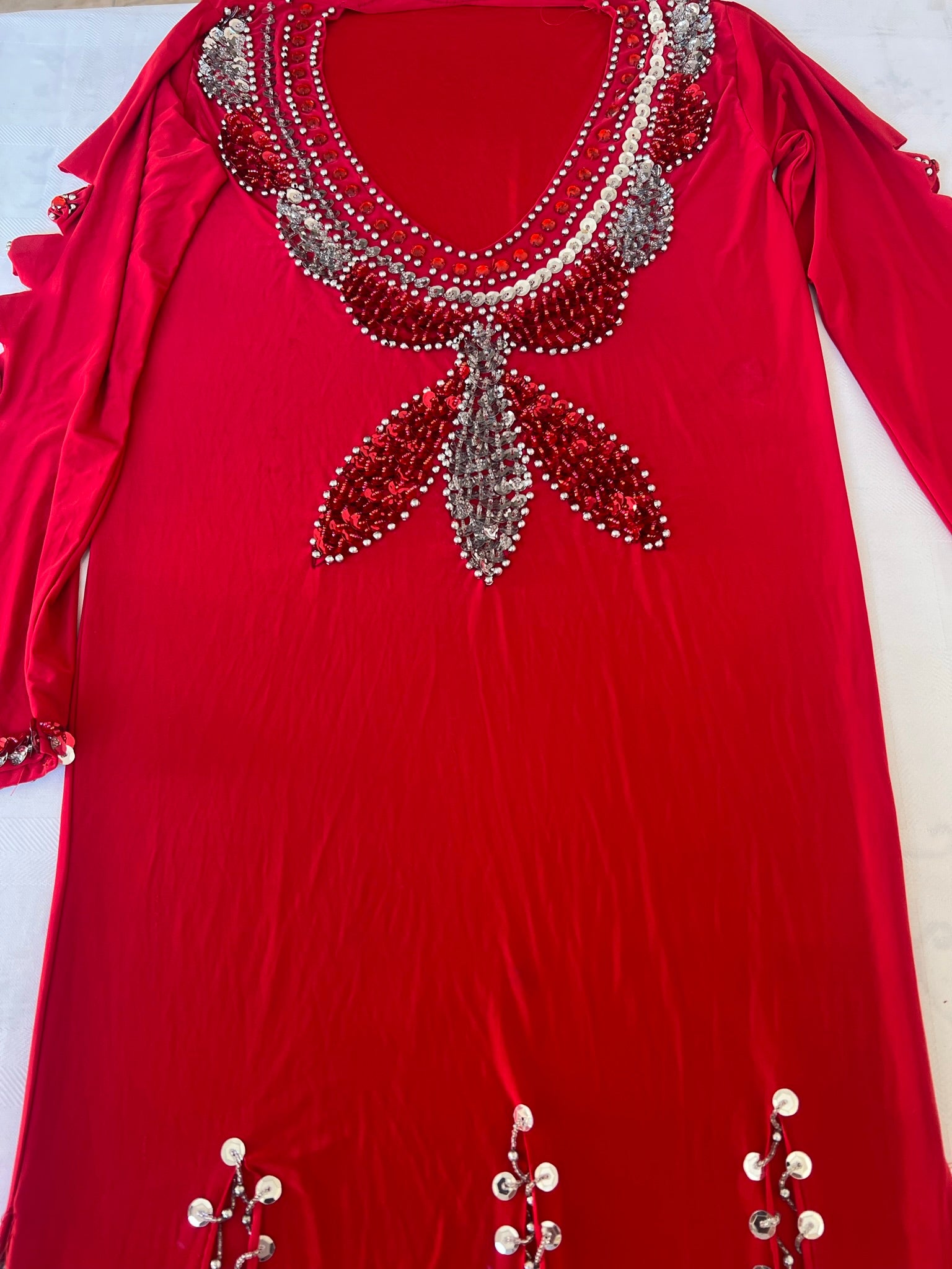 Belly Dance Dress, dancing Costume, Saidi Galabia, Egyptian Oriental Sexy Abaya, Fallahi dance Galabia