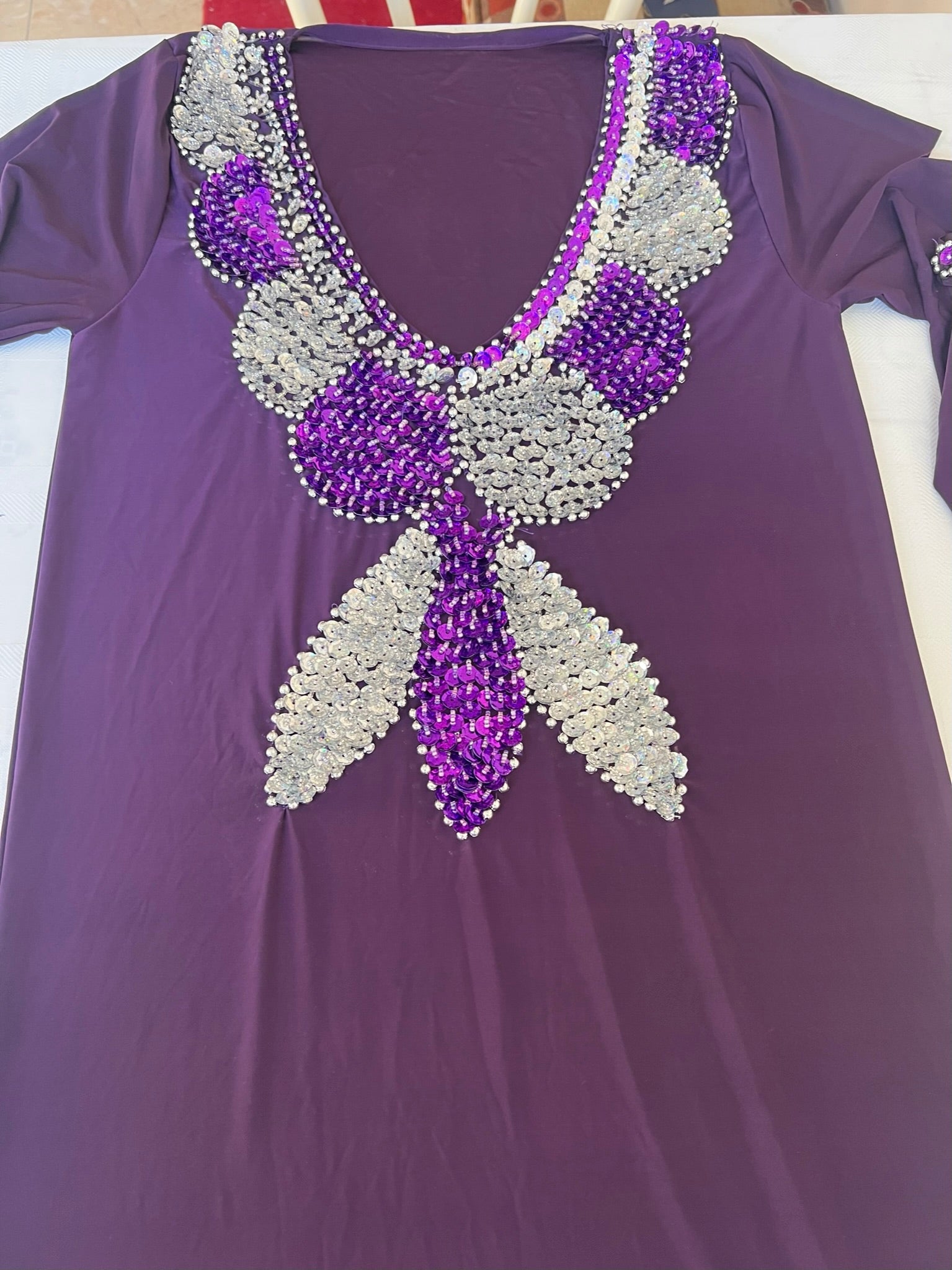 Belly Dance Dress, dancing Costume, Saidi Galabia, Egyptian Oriental Sexy Abaya, Fallahi dance Galabia