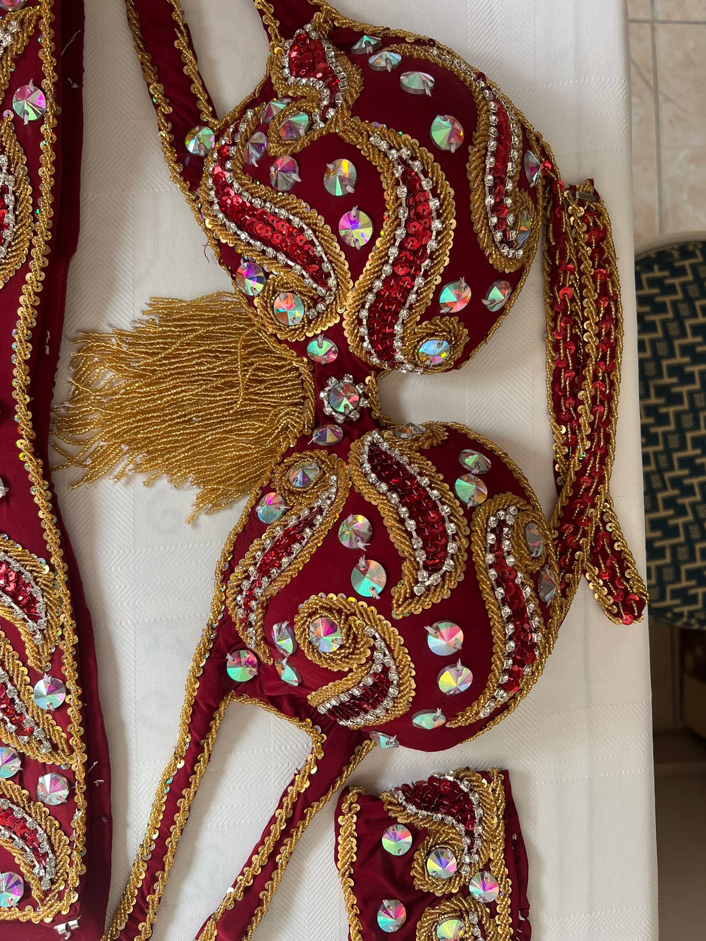 Professional Belly Dance Costume From Egypt BELLYDANCE Custom Made Any Color ,New Handmade Embroidered Outfit, Gypsy oriental dance costume