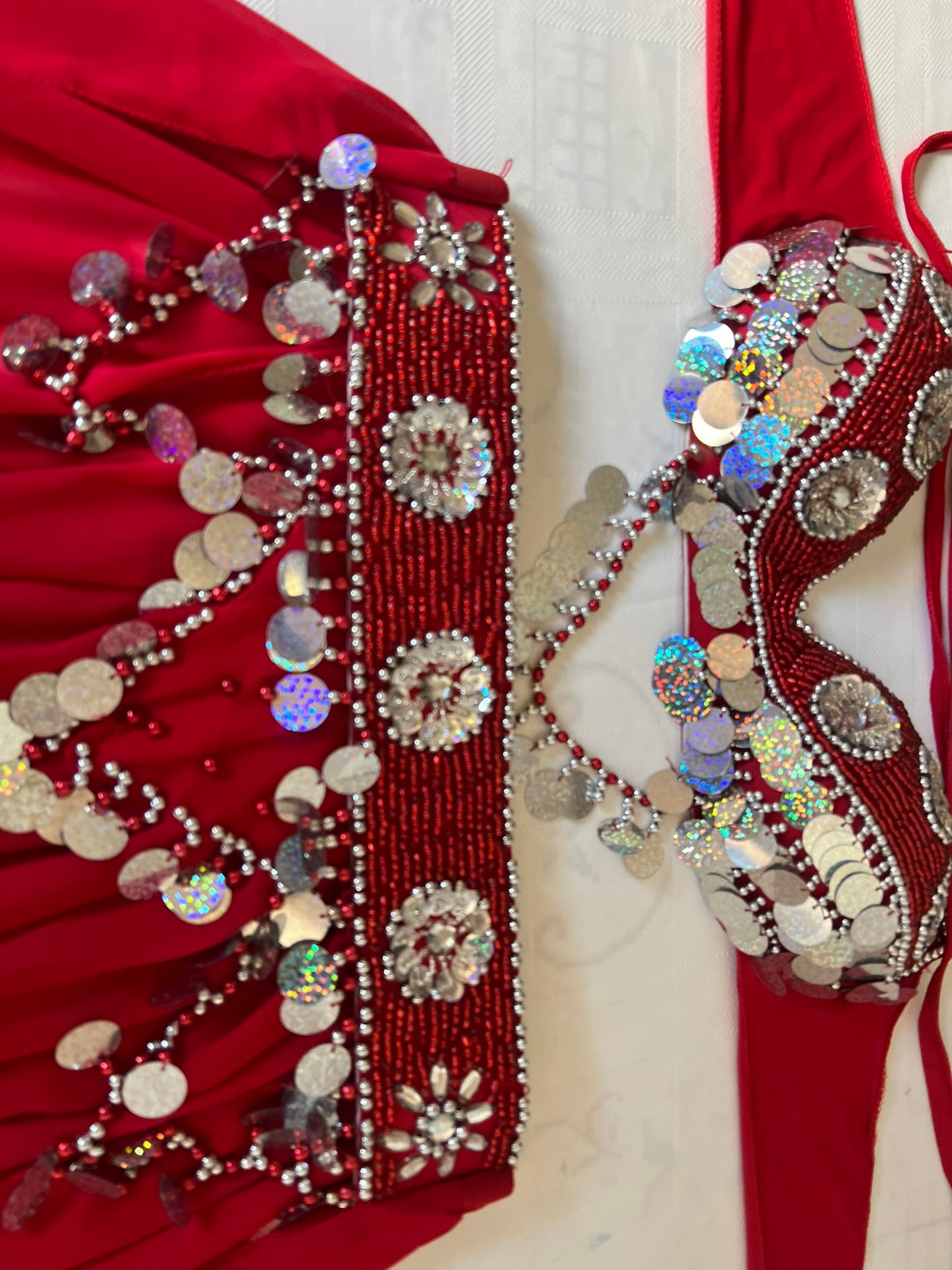 Egyptian Sexy belly dance costume, handmade belly dance dress, belt, skirt, scarf بدلة رقص شرقى