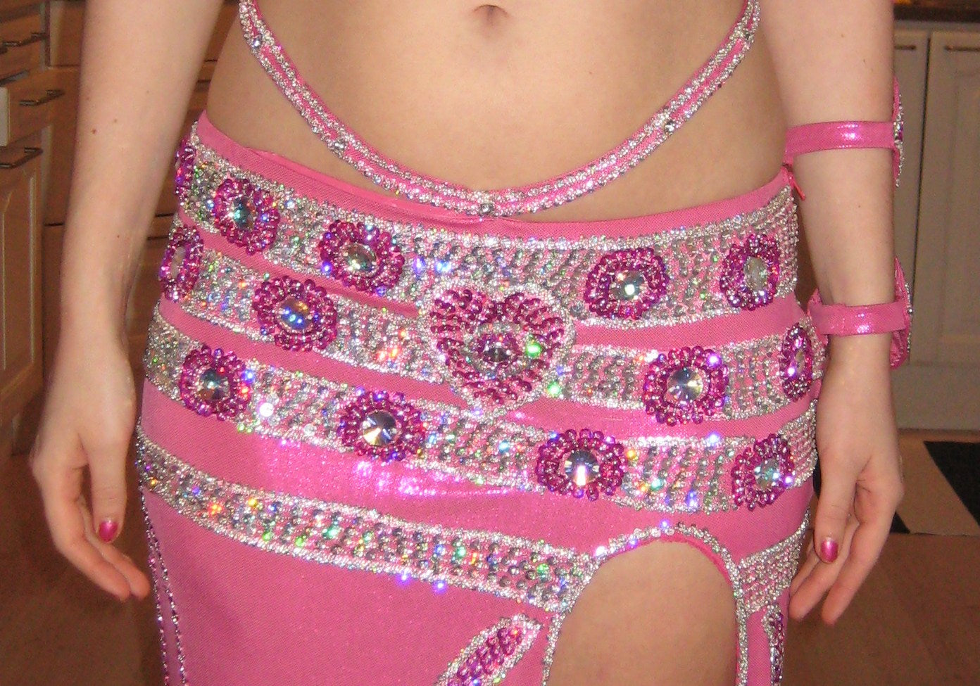 Professional Belly Dance Costume from Egypt BELLYDANCE Custom Made Any Colour, New Gypsy Dance Outfit, Handmade Embroidered Costume