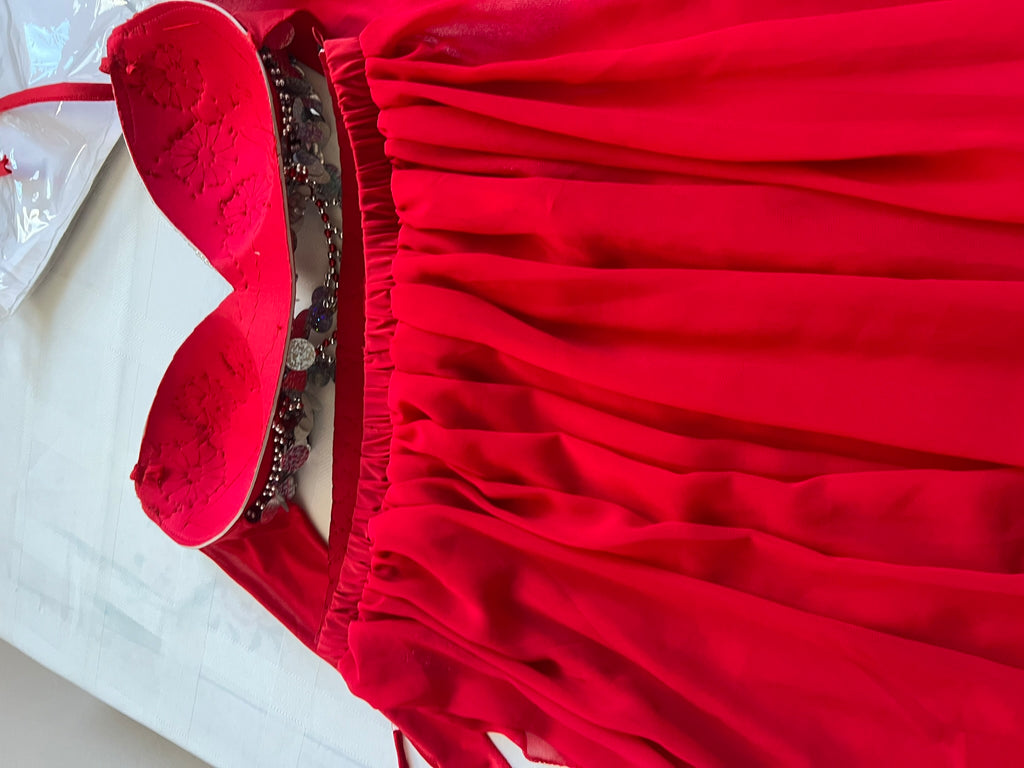 Ägyptisches sexy Bauchtanzkostüm, handgemachtes Bauchtanzkleid, Gürtel, Rock, Schal