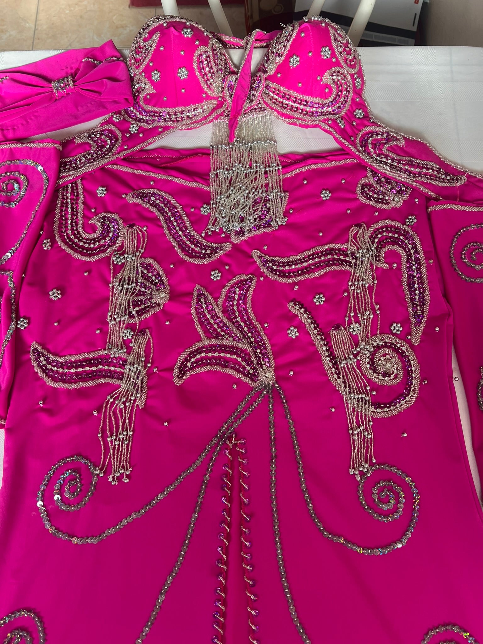 Professional Belly Dance Costume from Egypt Custom-Made belly dance Dress New, Handmade embroidery oriental outfit, any colour for any size.