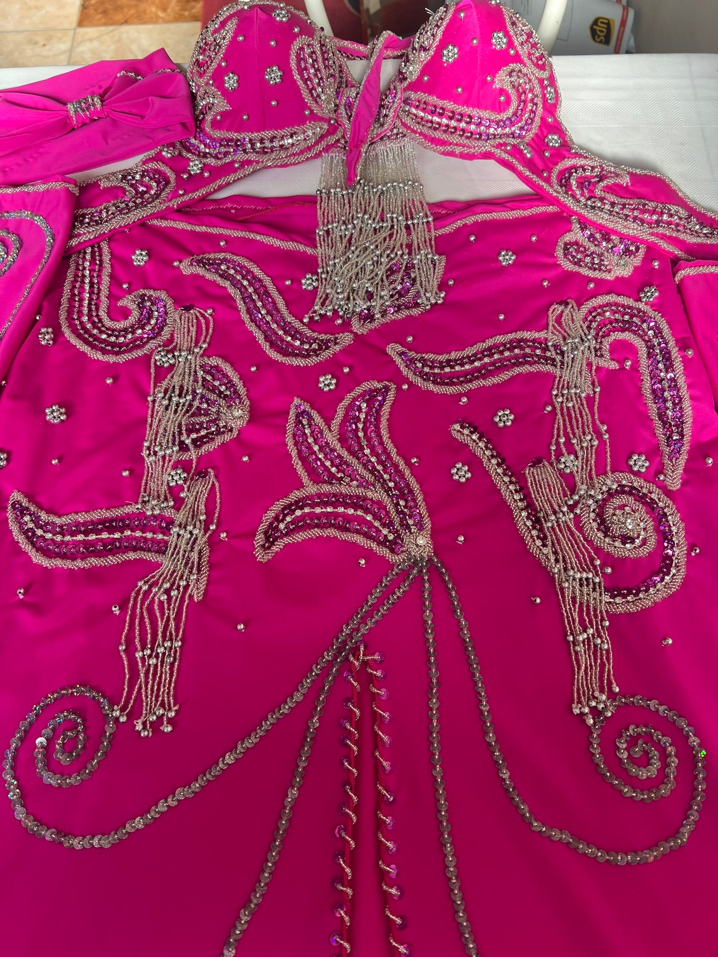 Professional Belly Dance Costume from Egypt Custom-Made belly dance Dress New, Handmade embroidery oriental outfit, any colour for any size.