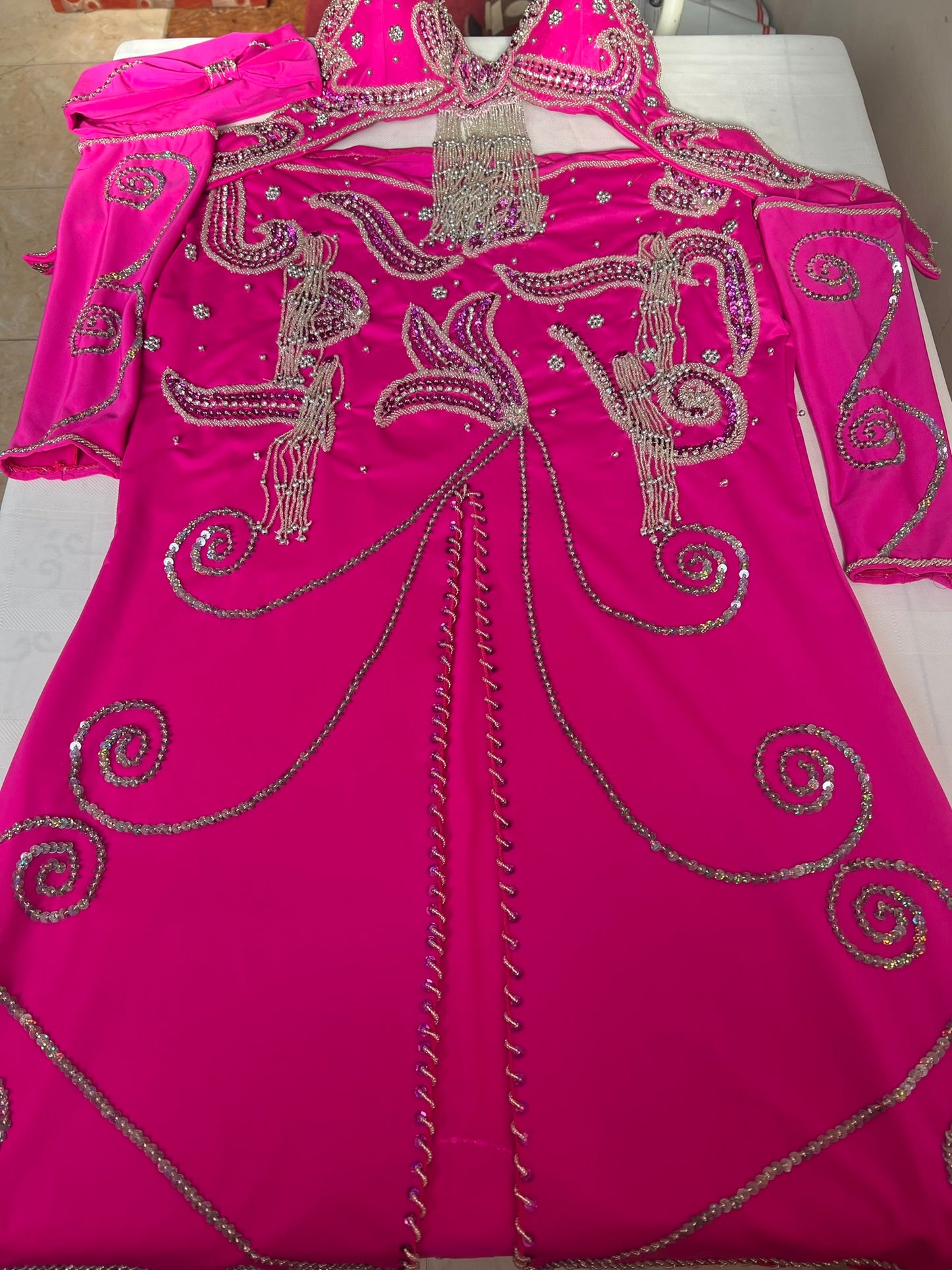 Professional Belly Dance Costume from Egypt Custom-Made belly dance Dress New, Handmade embroidery oriental outfit, any colour for any size.