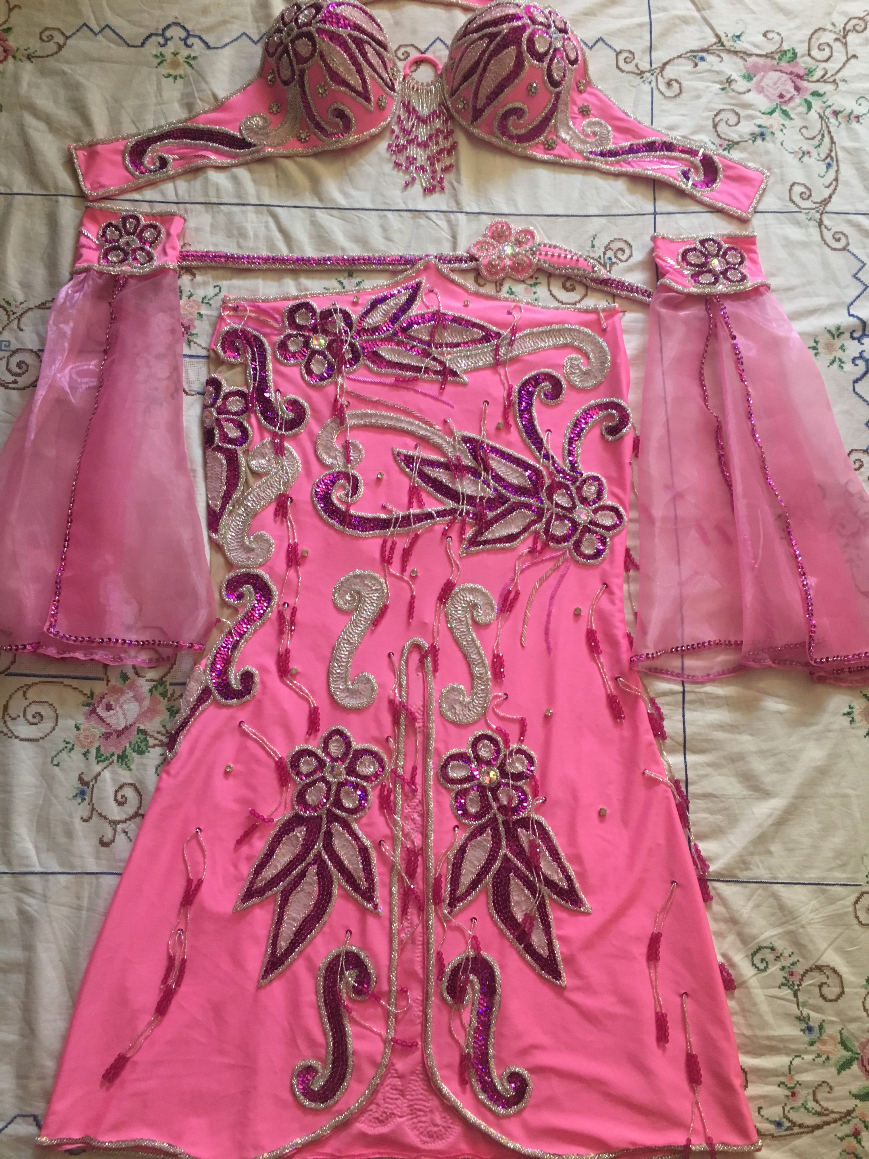 Egyptian professional belly dance costume, Custom-made Belly dance Dress, Gypsy oriental dance set, Handmade stitched oriental dance outfit