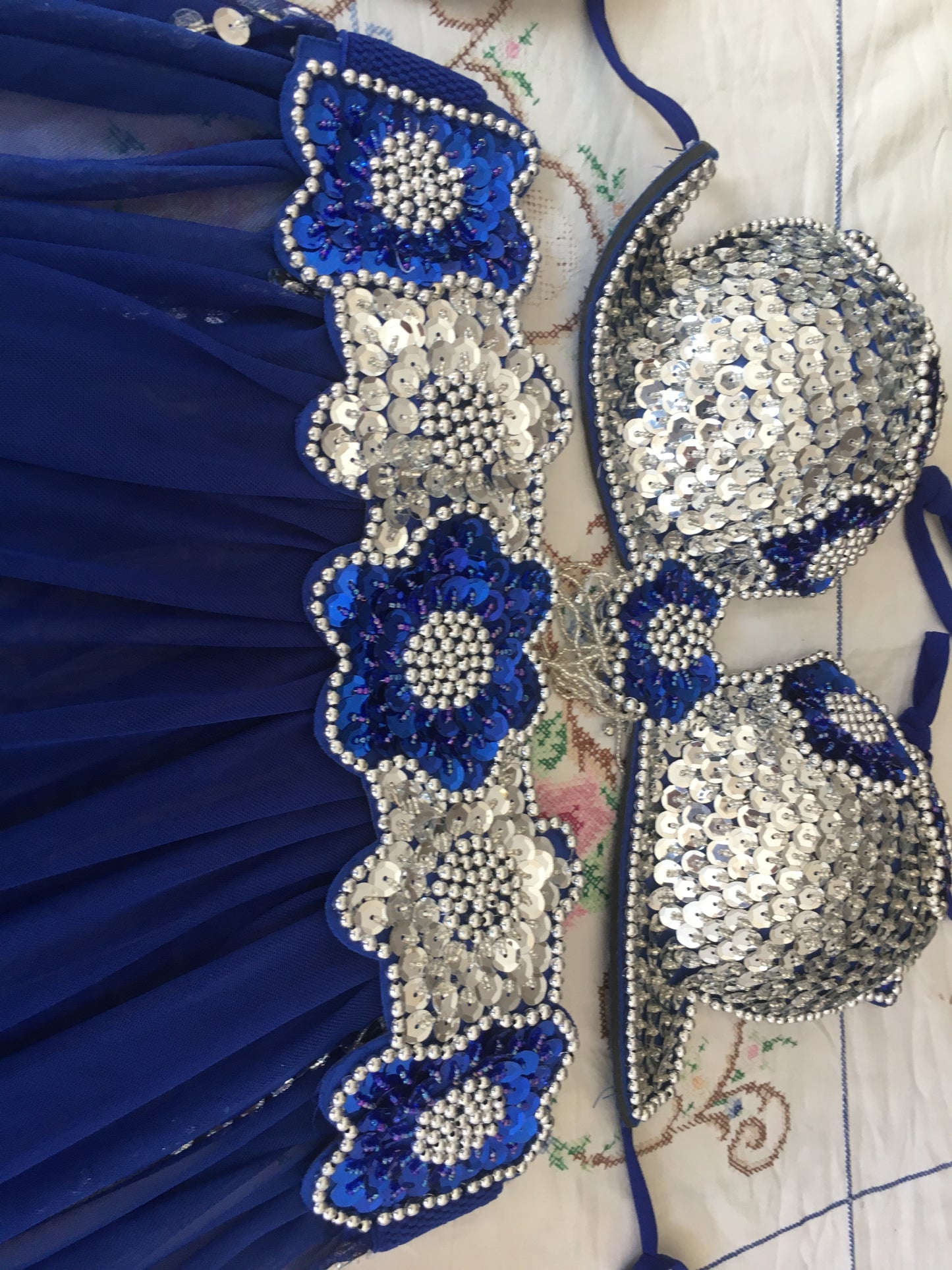Sexy Egyptian professional belly dance costume, Handmade embellished belly dance outfit, belly dance bra and belt, بدلة رقص شرقى