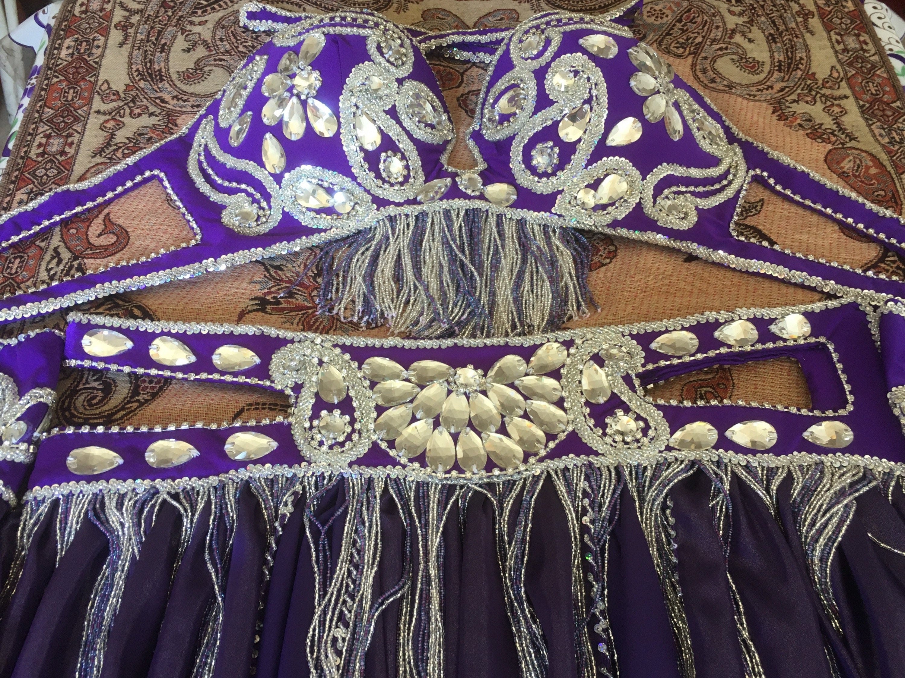 Handmade Egyptian Belly Dance Costume – Custom Colors & Sizes – Professional Quality