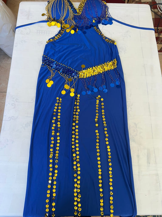 Egyptian Sexy belly dance costume, handmade Black stitched belly dance dress